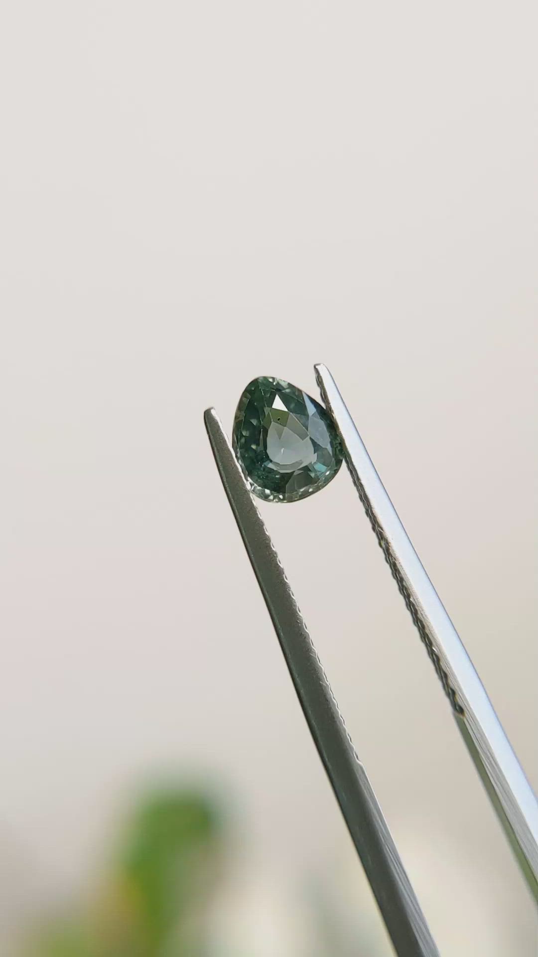 0.96 Ct. Green Sapphire from Madagascar Size Video