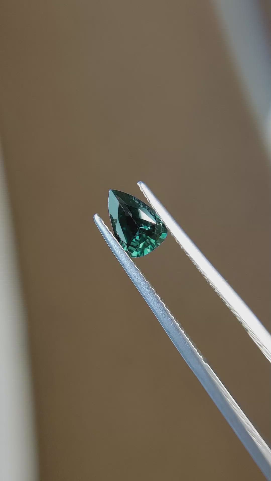 0.98 Ct. Bluish Green Sapphire from Madagascar Size Video