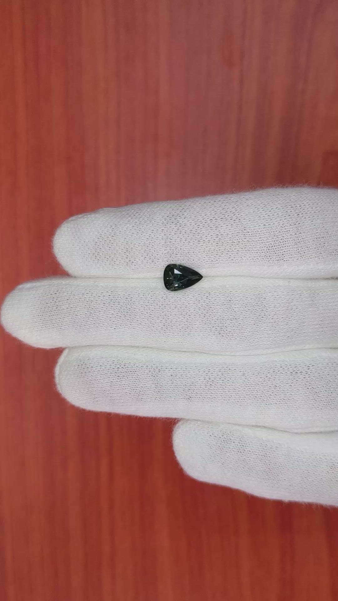 0.98 Ct. Bluish Green Sapphire from Madagascar Size Video