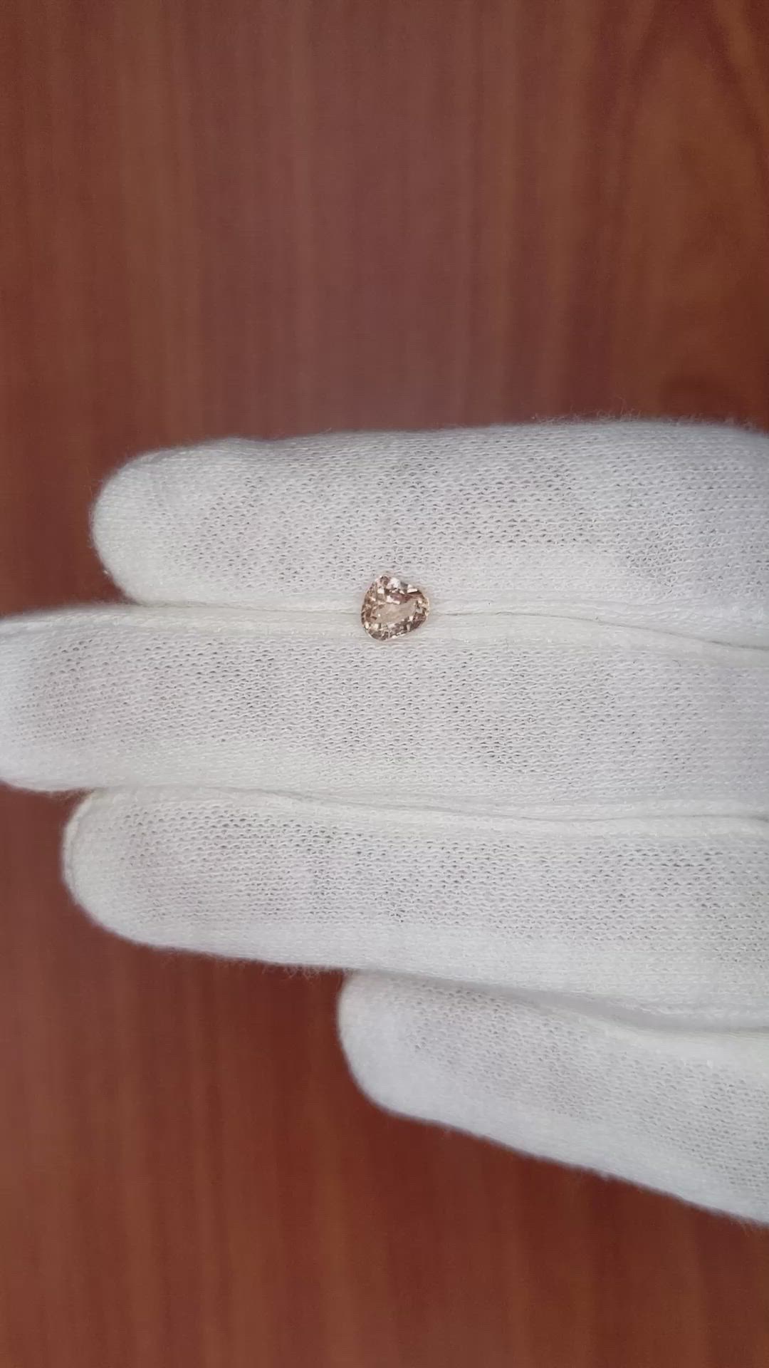 0.75 Ct. Peach Sapphire from Madagascar Size Video