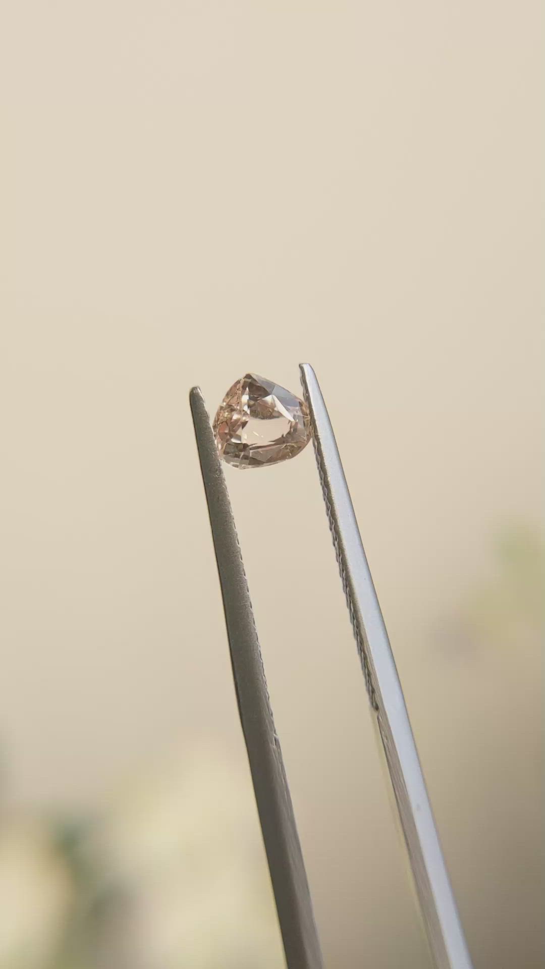 0.75 Ct. Peach Sapphire from Madagascar Size Video