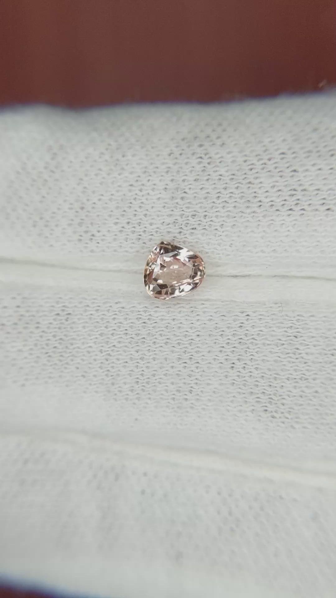0.75 Ct. Peach Sapphire from Madagascar Size Video