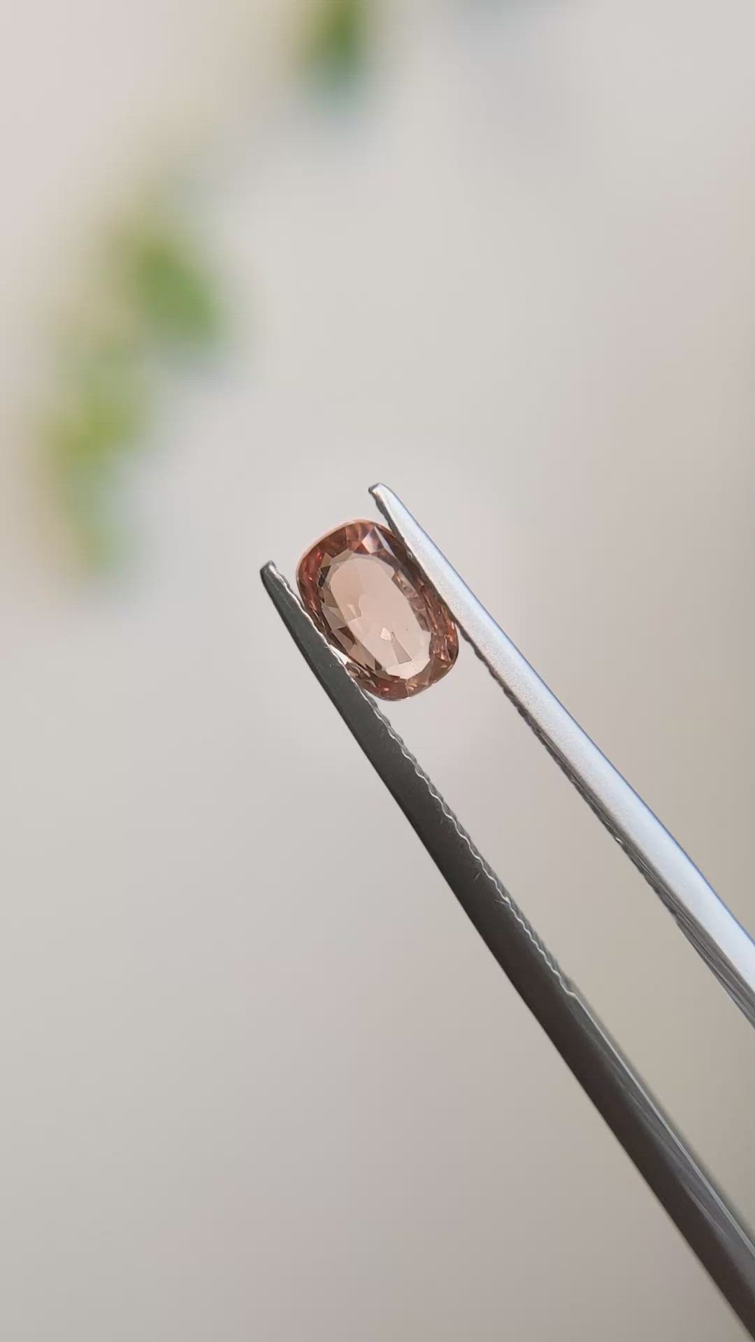 0.79 Ct. Padparadscha Sapphire from Madagascar Size Video