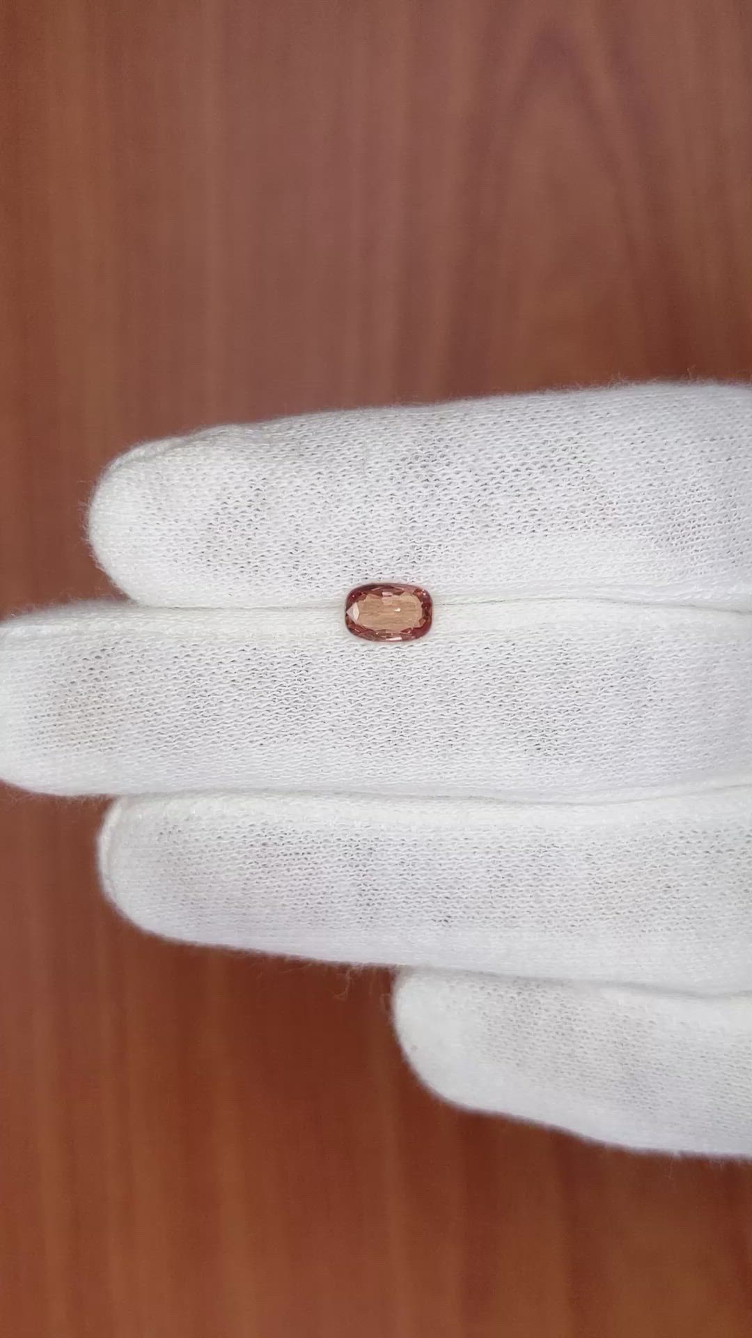 0.79 Ct. Padparadscha Sapphire from Madagascar Size Video
