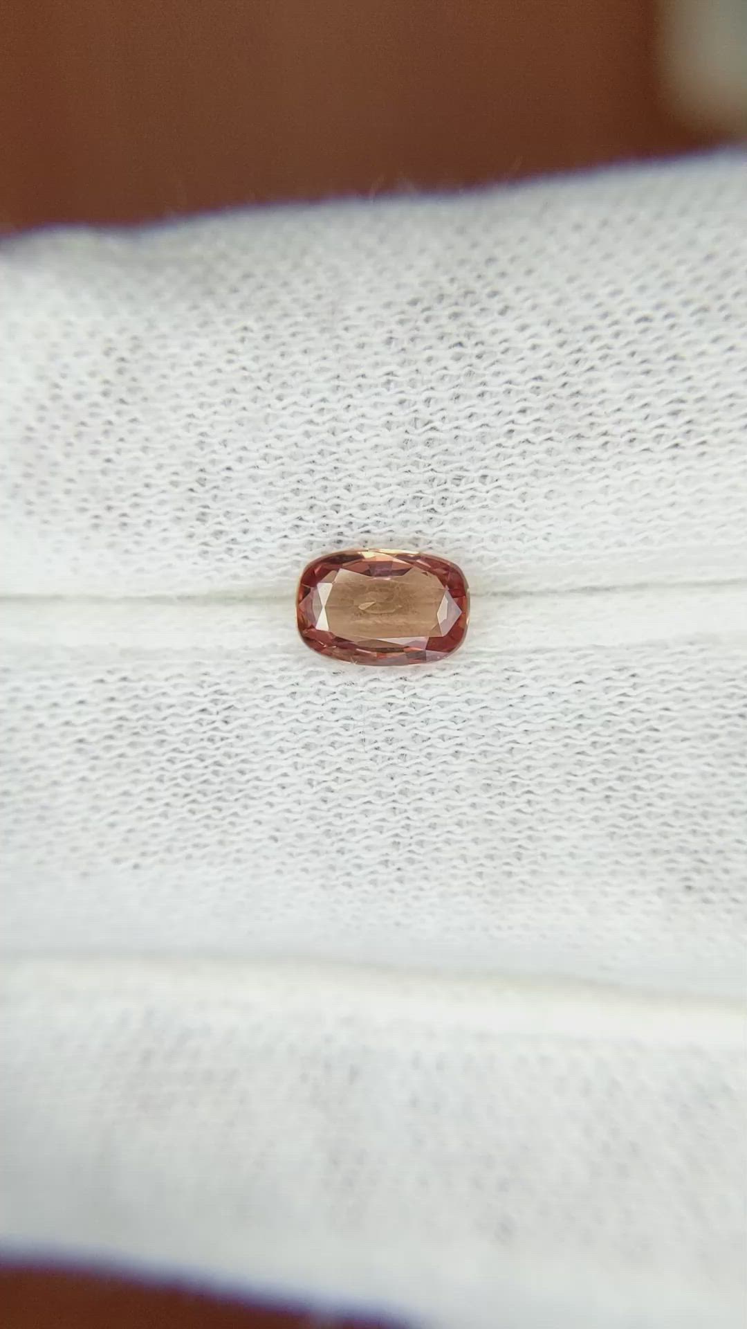 0.79 Ct. Padparadscha Sapphire from Madagascar Size Video