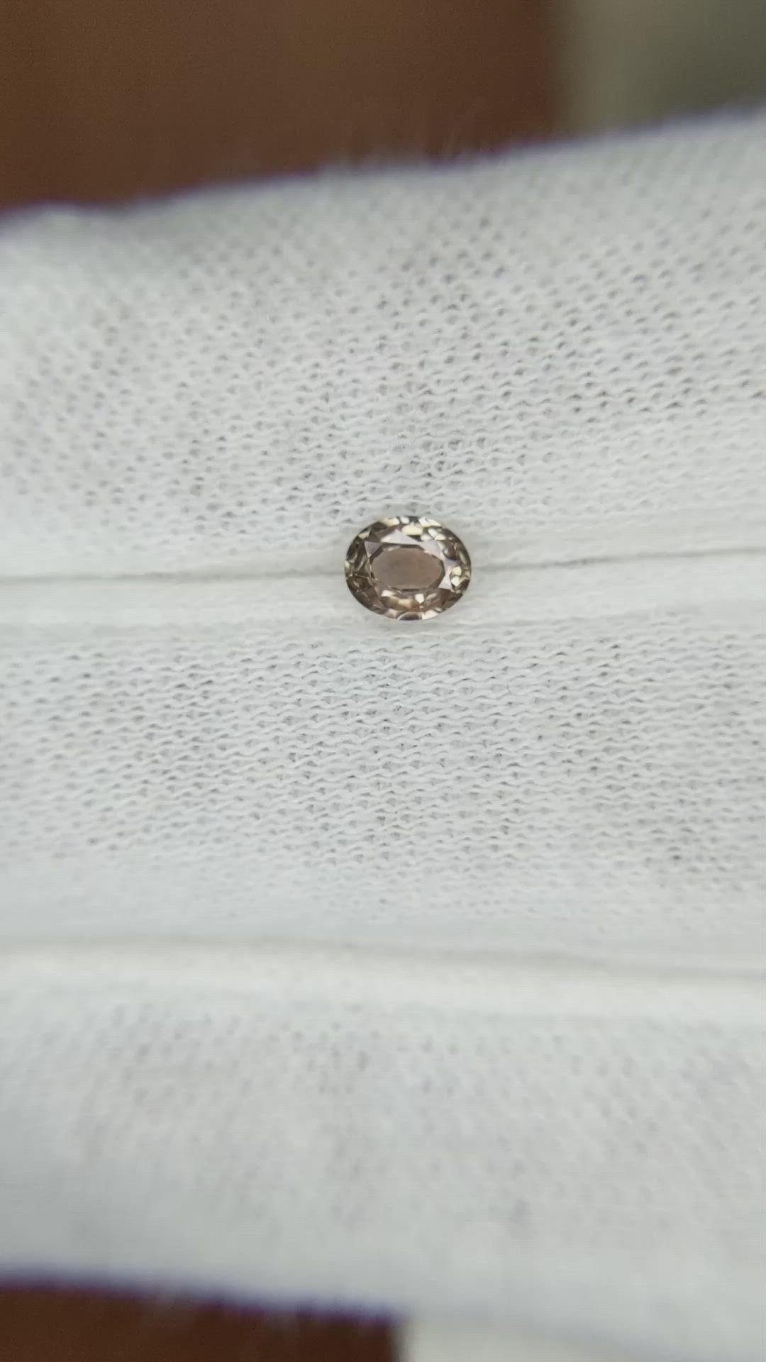 0.38 Ct. Brown Sapphire from Madagascar Size Video