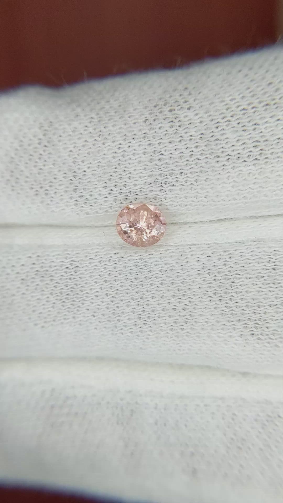 0.56 Ct. Peach Sapphire from Madagascar Size Video