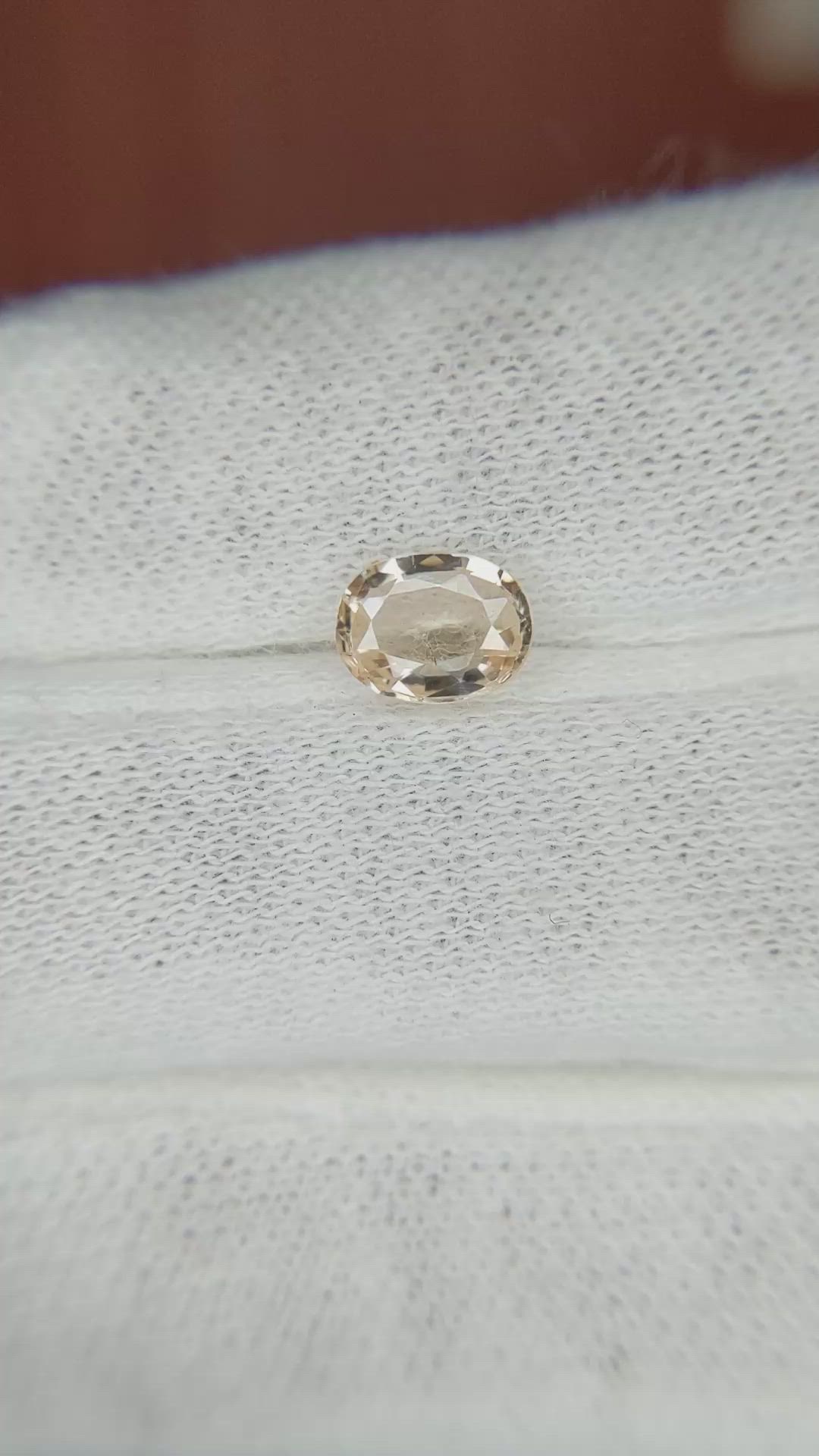 0.99 Ct. Peach Sapphire from Madagascar Size Video
