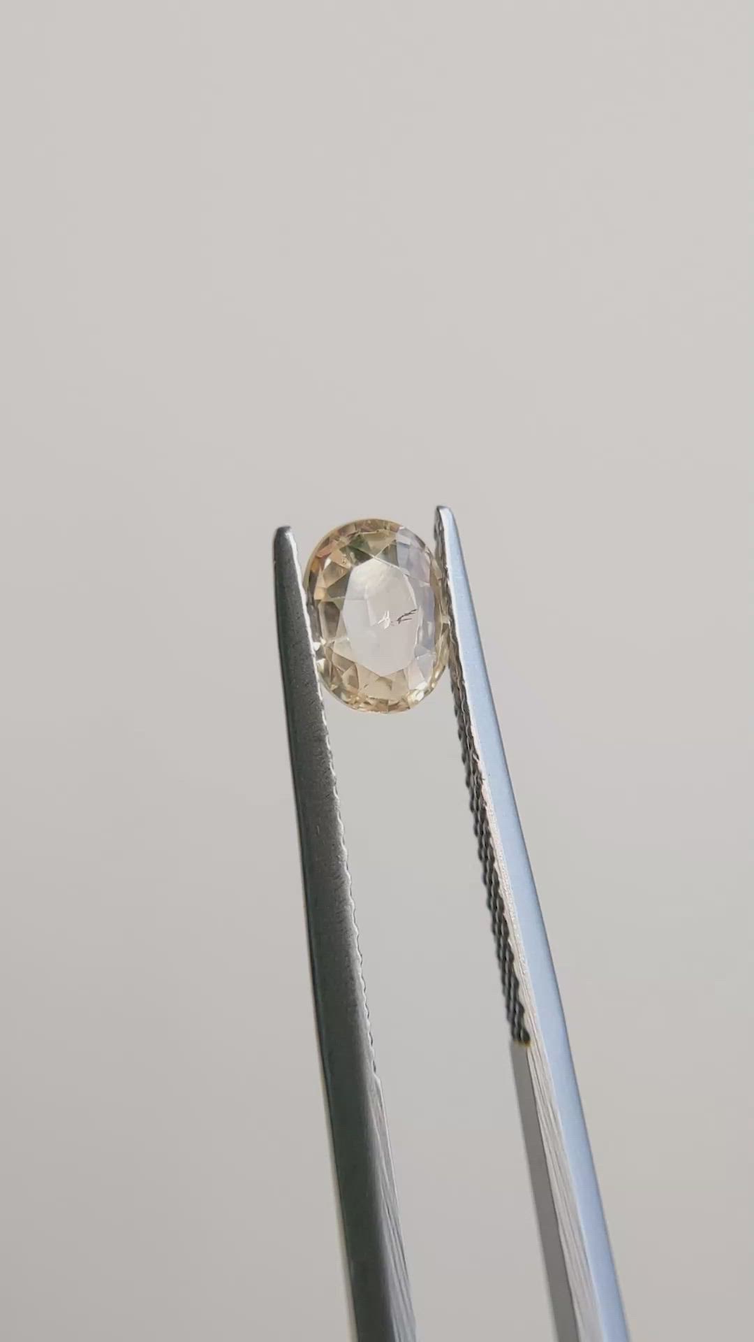 0.99 Ct. Peach Sapphire from Madagascar Size Video