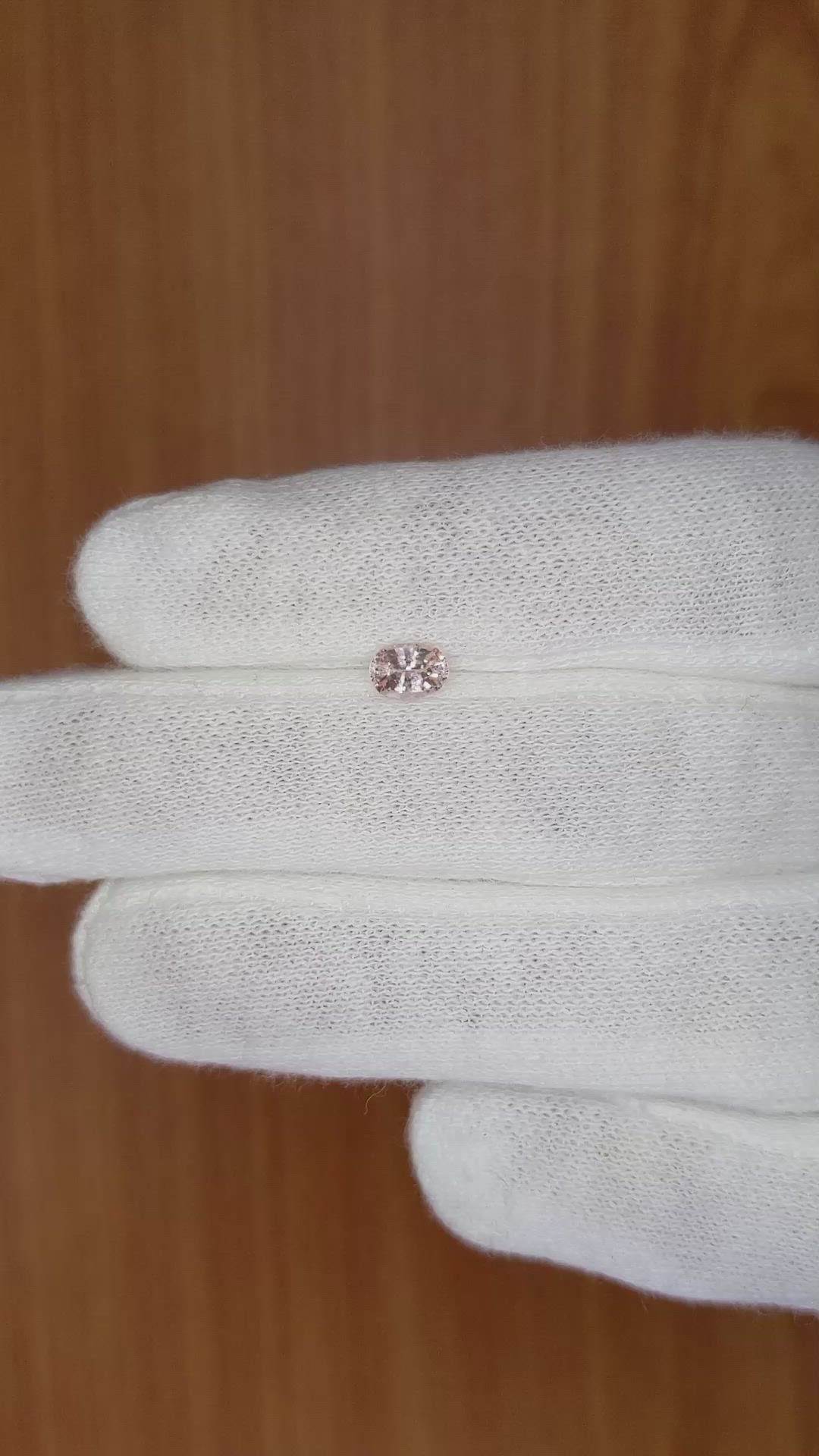 0.54 Ct. Padparadscha Sapphire from Madagascar Size Video