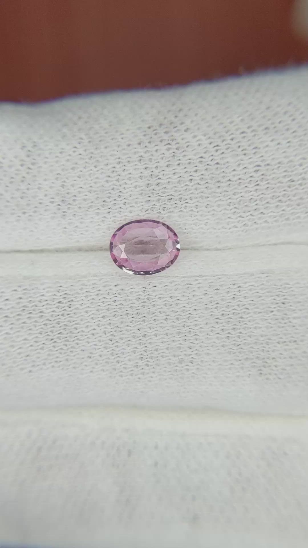 0.69 Ct. Pink Sapphire from Madagascar Size Video