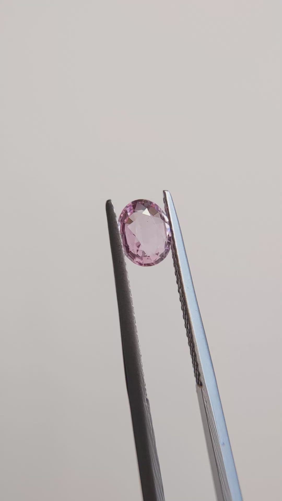 0.69 Ct. Pink Sapphire from Madagascar Size Video