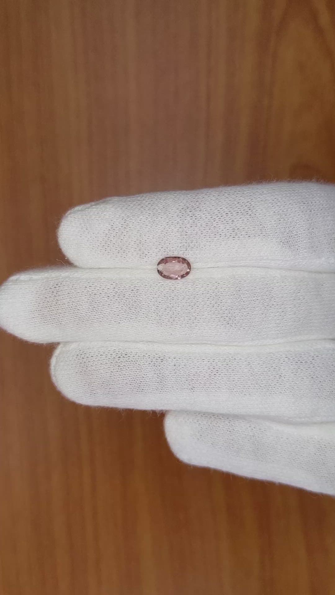 0.62 Ct. Peach Sapphire from Madagascar Size Video
