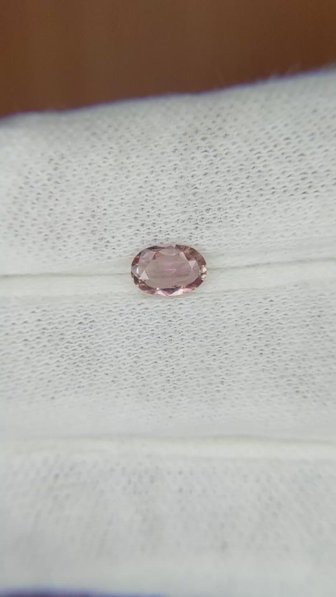 0.62 Ct. Peach Sapphire from Madagascar Size Video