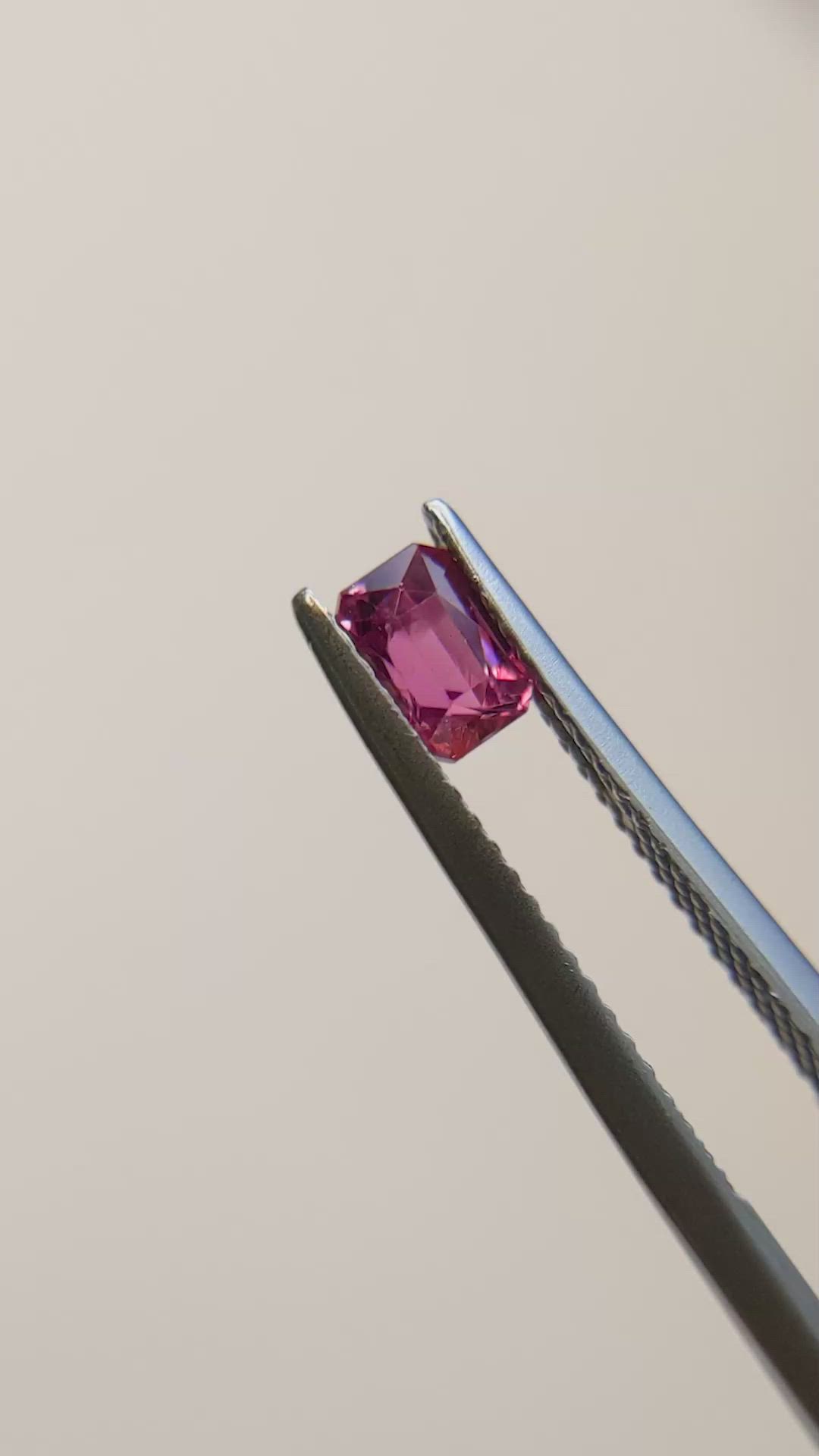 0.64 Ct. Reddish Pink Sapphire from Madagascar Size Video