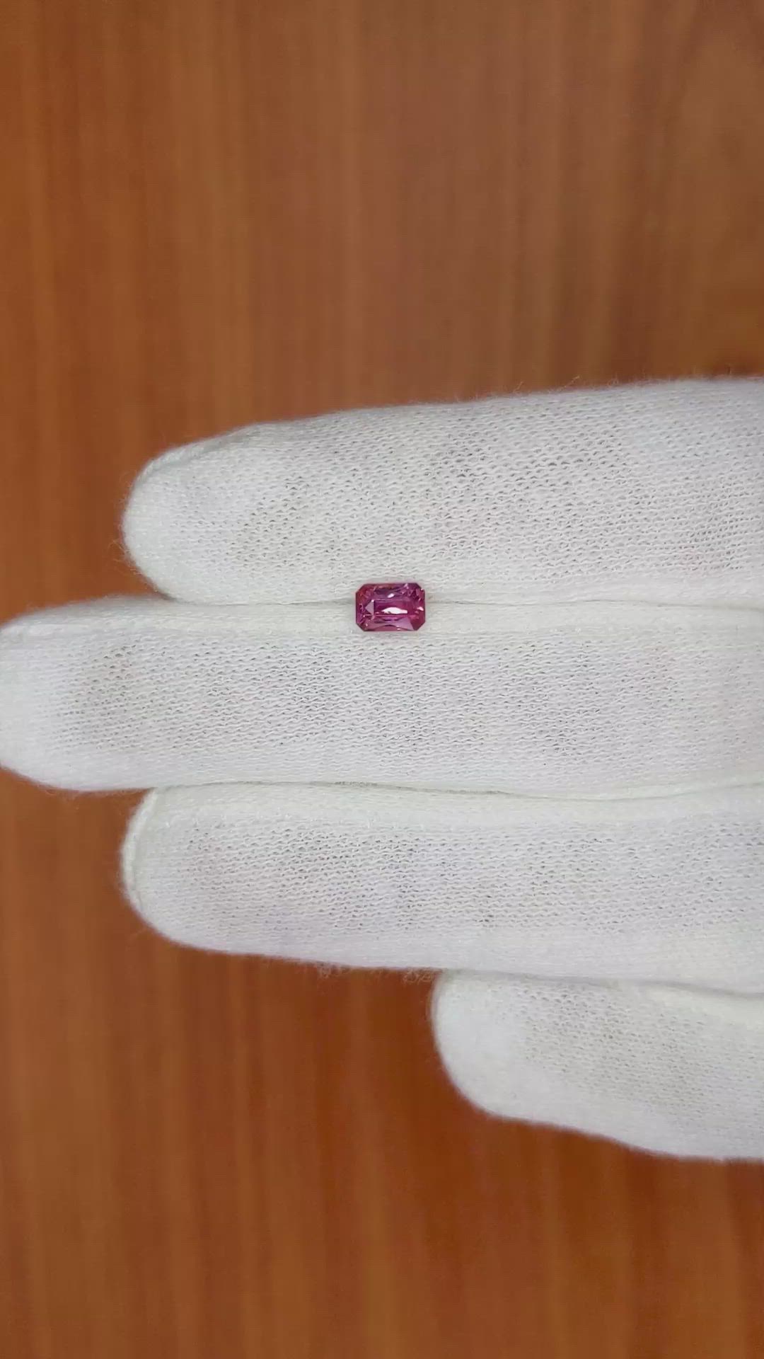 0.64 Ct. Reddish Pink Sapphire from Madagascar Size Video