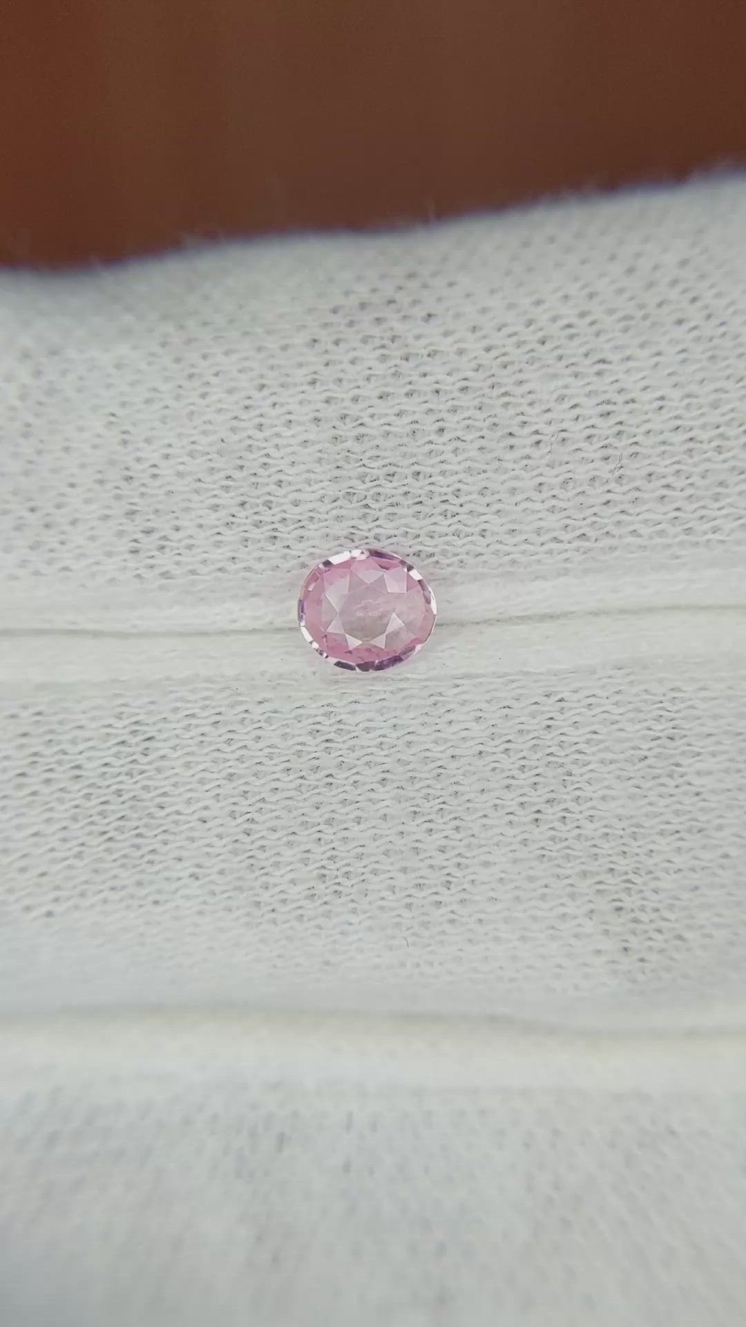 0.48 Ct. Pink Sapphire from Madagascar Size Video