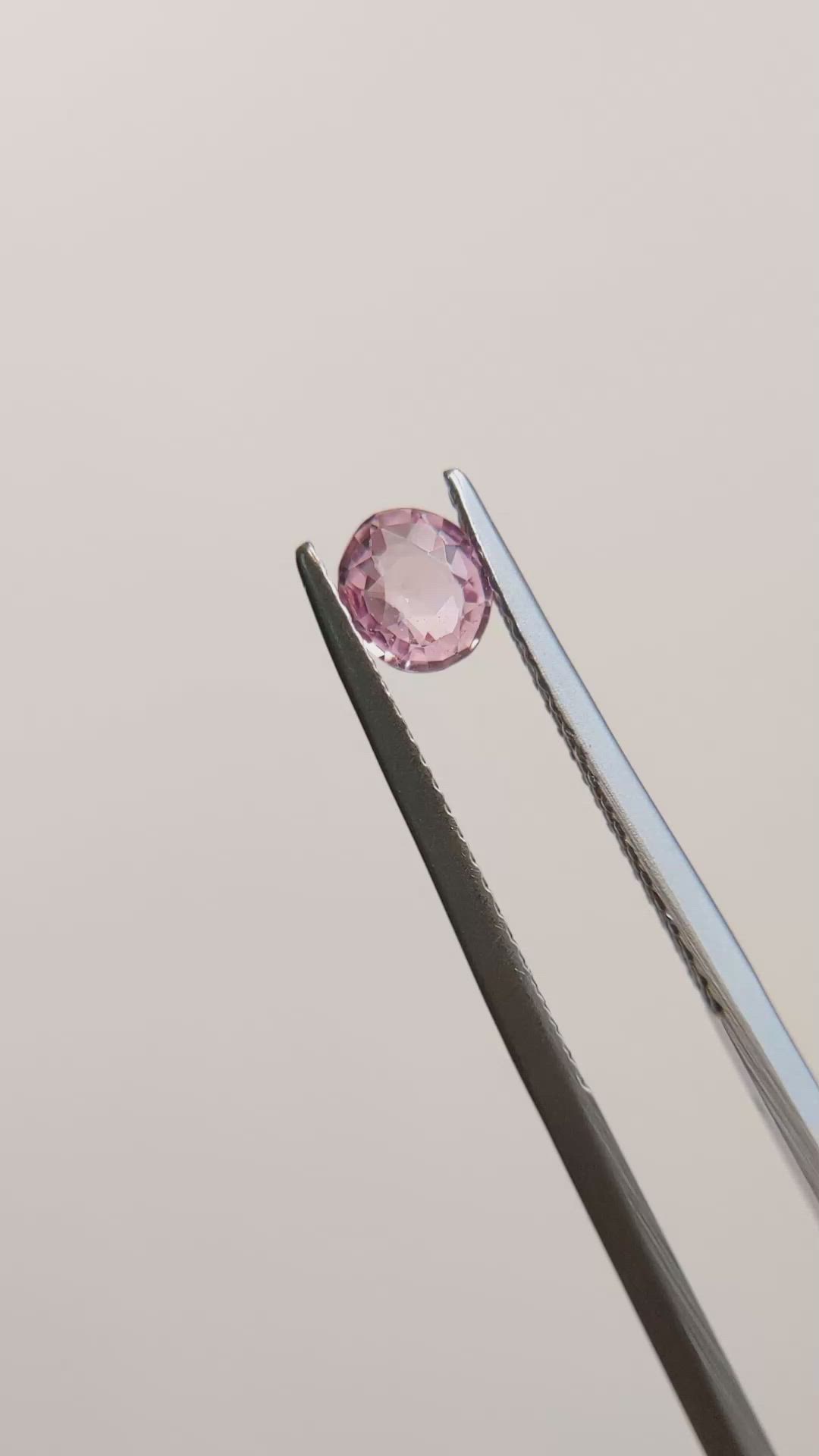 0.48 Ct. Pink Sapphire from Madagascar Size Video