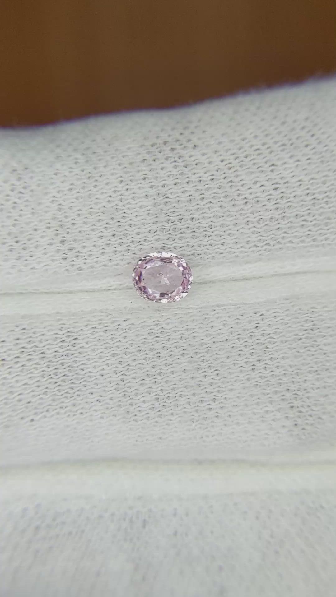 0.51 Ct. Pink Sapphire from Madagascar Size Video
