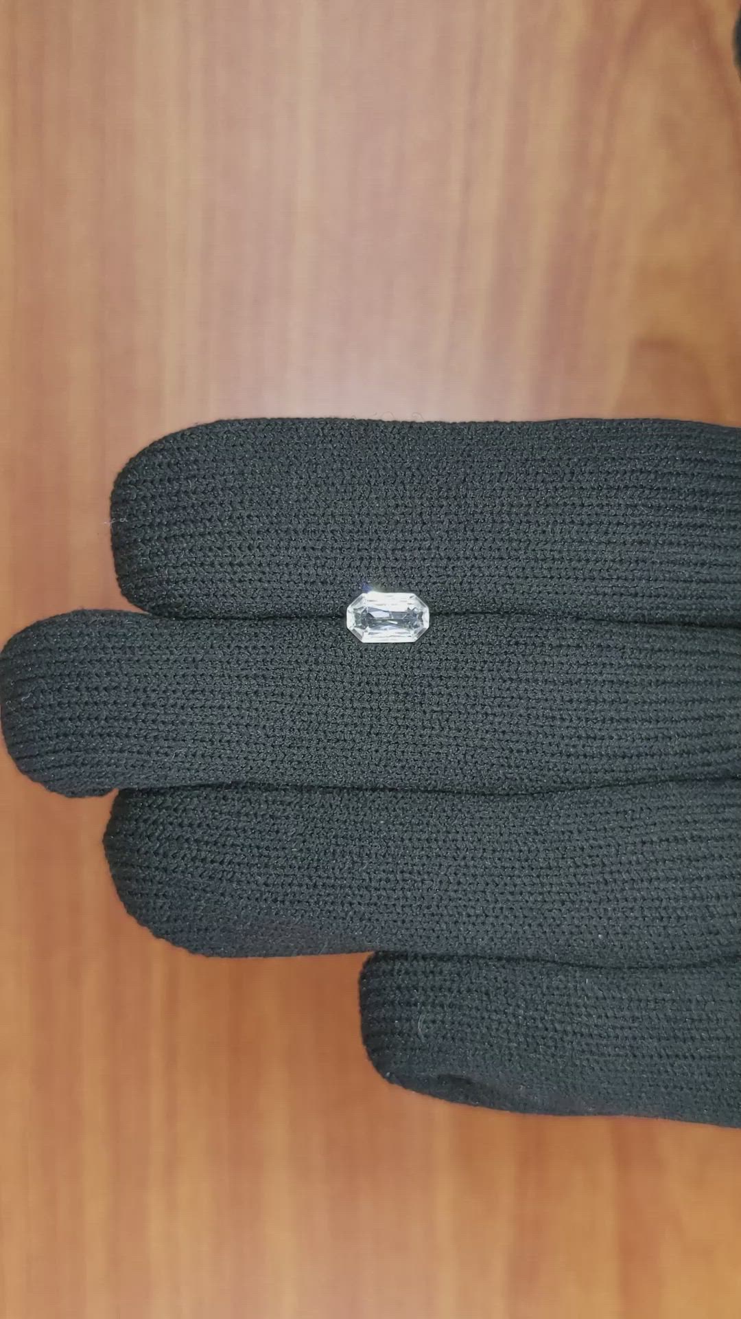 0.76 Ct. White Sapphire from Madagascar Size Video