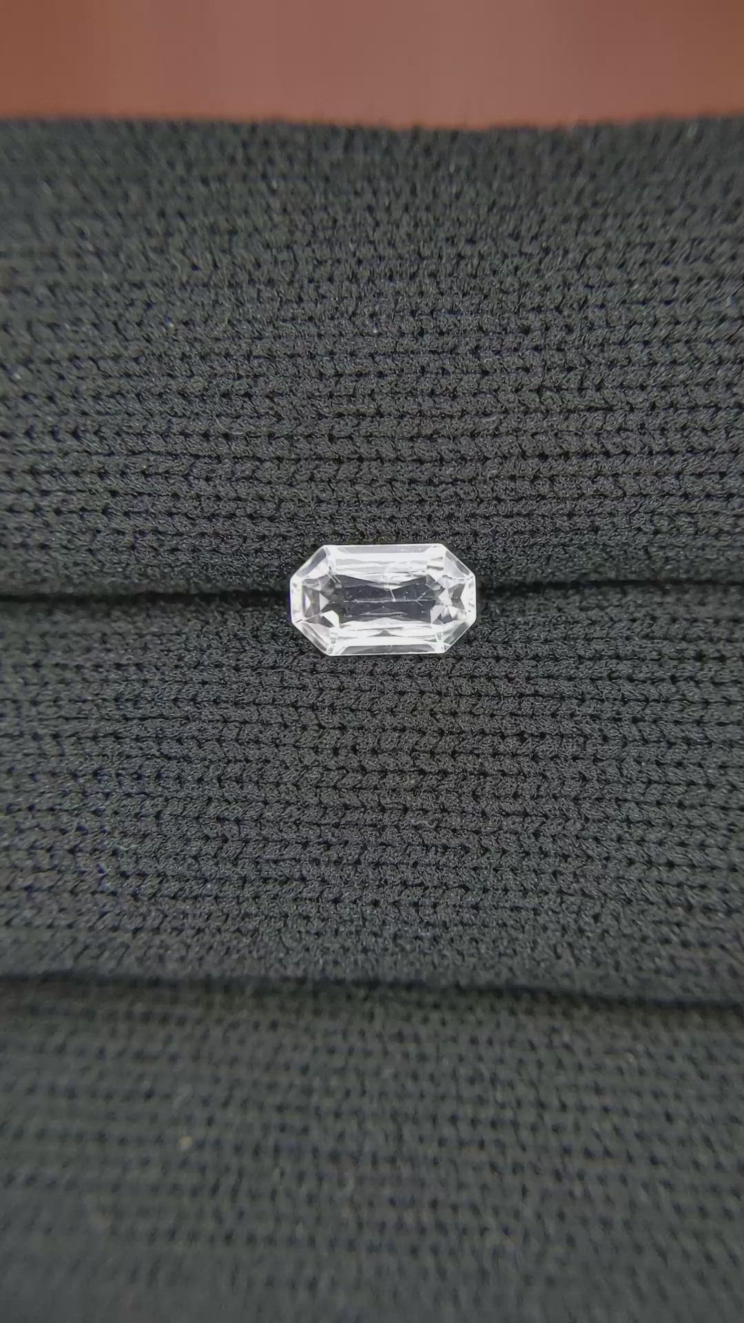 0.76 Ct. White Sapphire from Madagascar Size Video