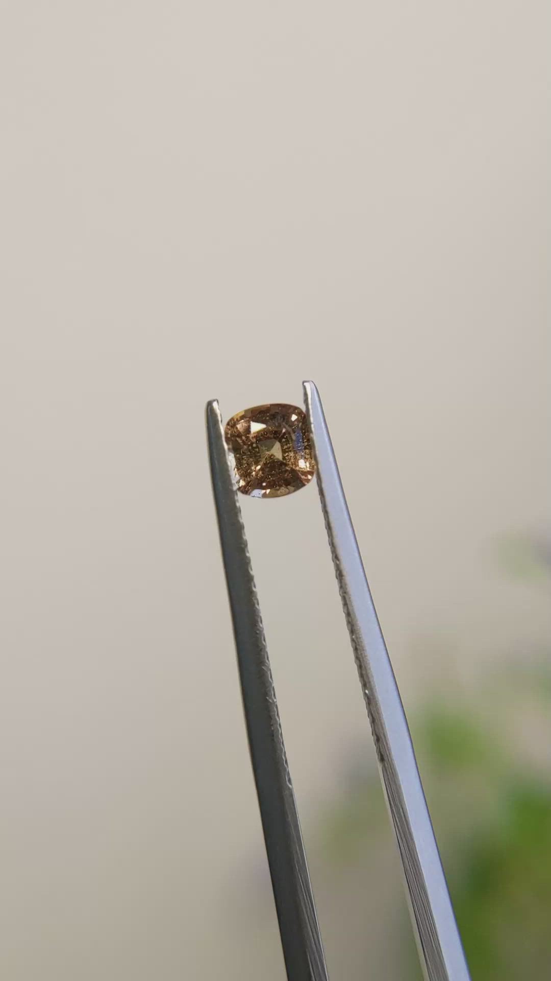 0.59 Ct. Orangish Brown Sapphire from Madagascar Size Video