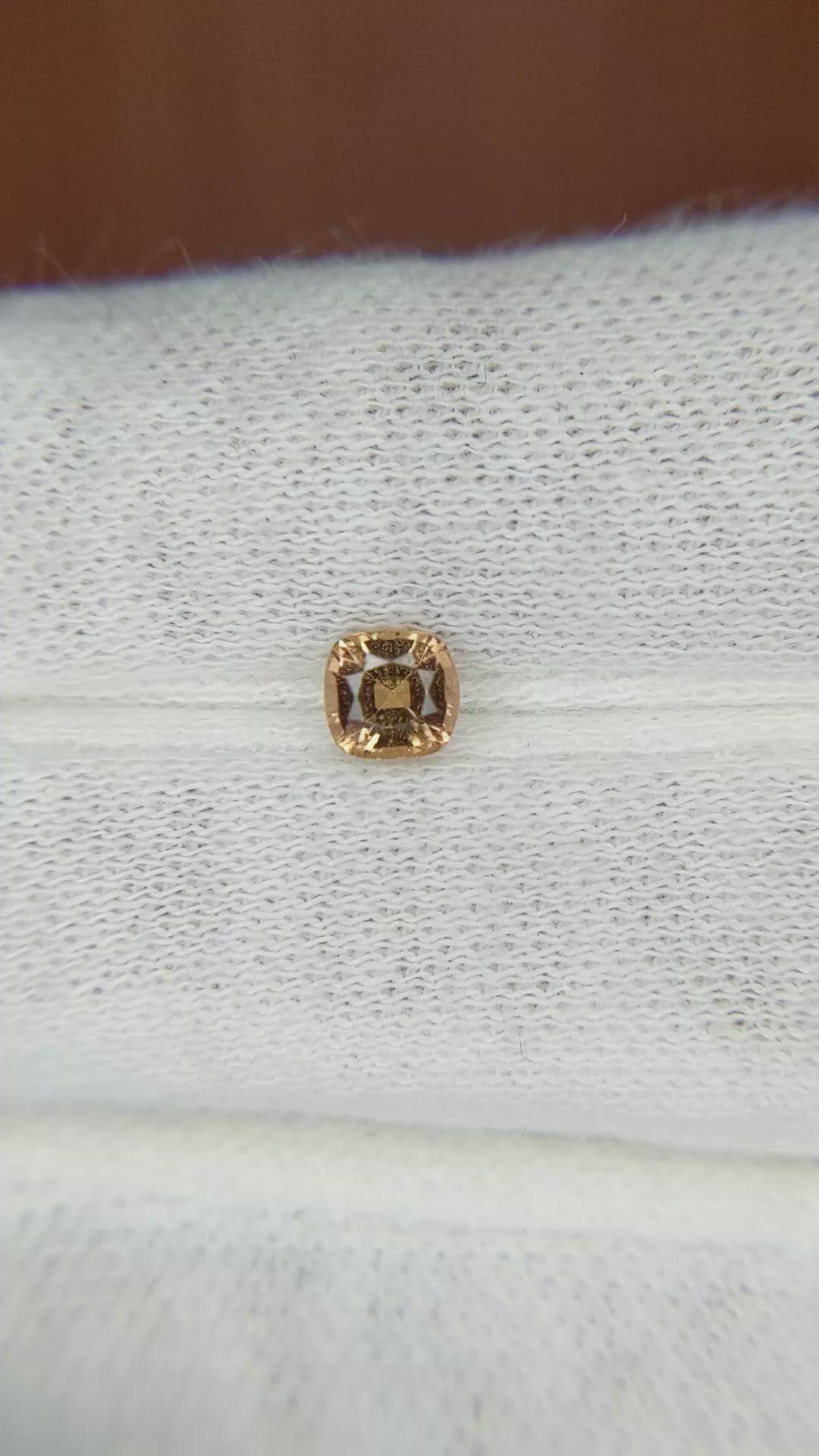0.59 Ct. Orangish Brown Sapphire from Madagascar Size Video