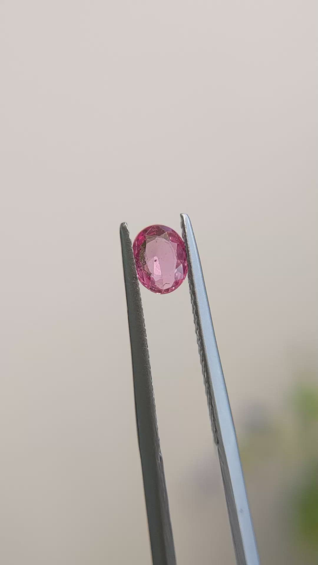 0.57 Ct. Reddish Pink Sapphire from Madagascar Size Video