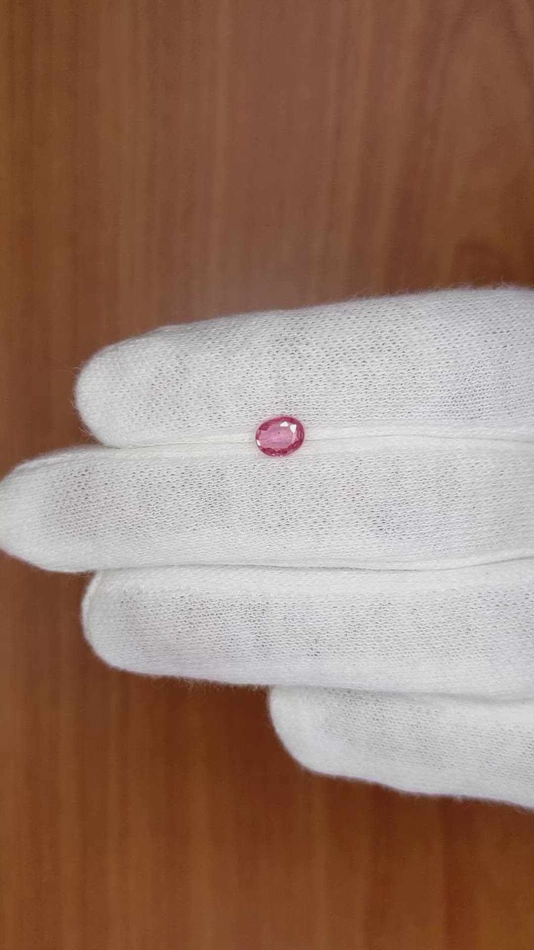 0.57 Ct. Reddish Pink Sapphire from Madagascar Size Video
