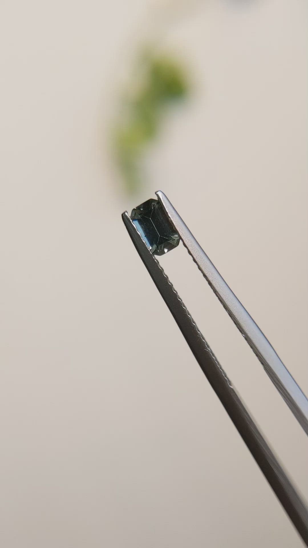 0.42 Ct. Bluish Green Sapphire from Madagascar Size Video