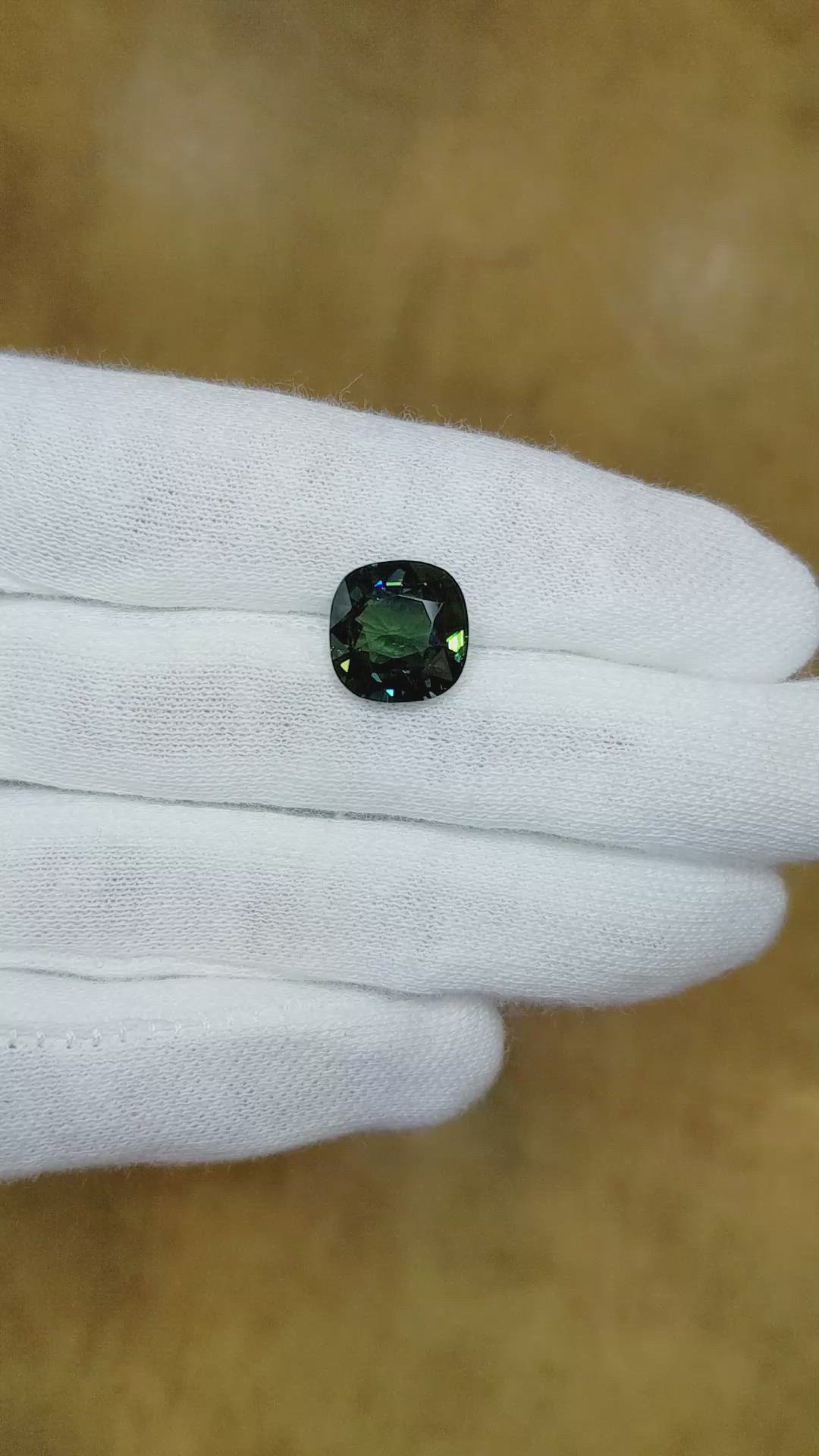 6.54 Ct. Bluish Green Sapphire from East Africa Size Video