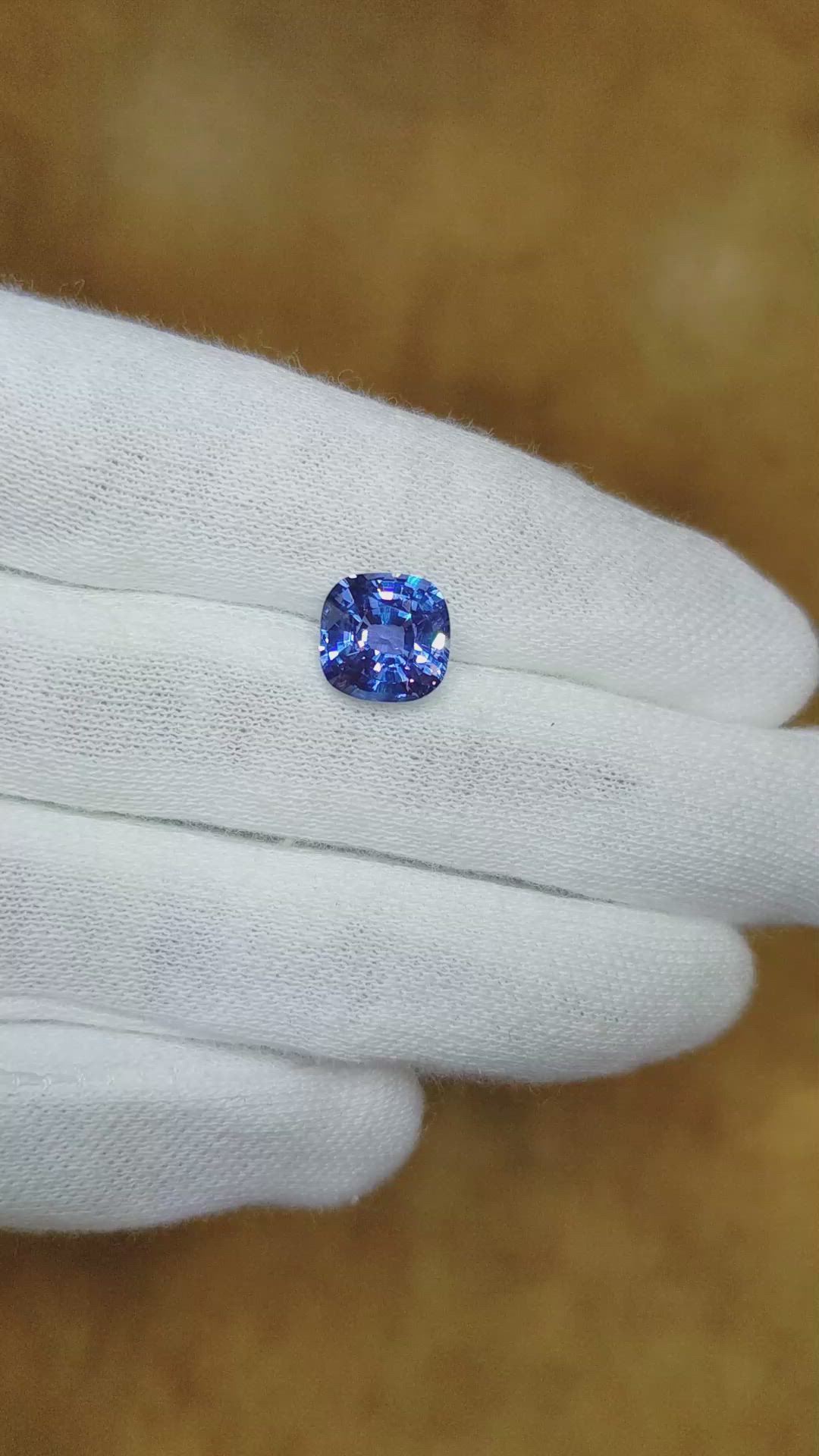 3.86 Ct. Blue Sapphire from Ceylon (Sri Lanka) Size Video