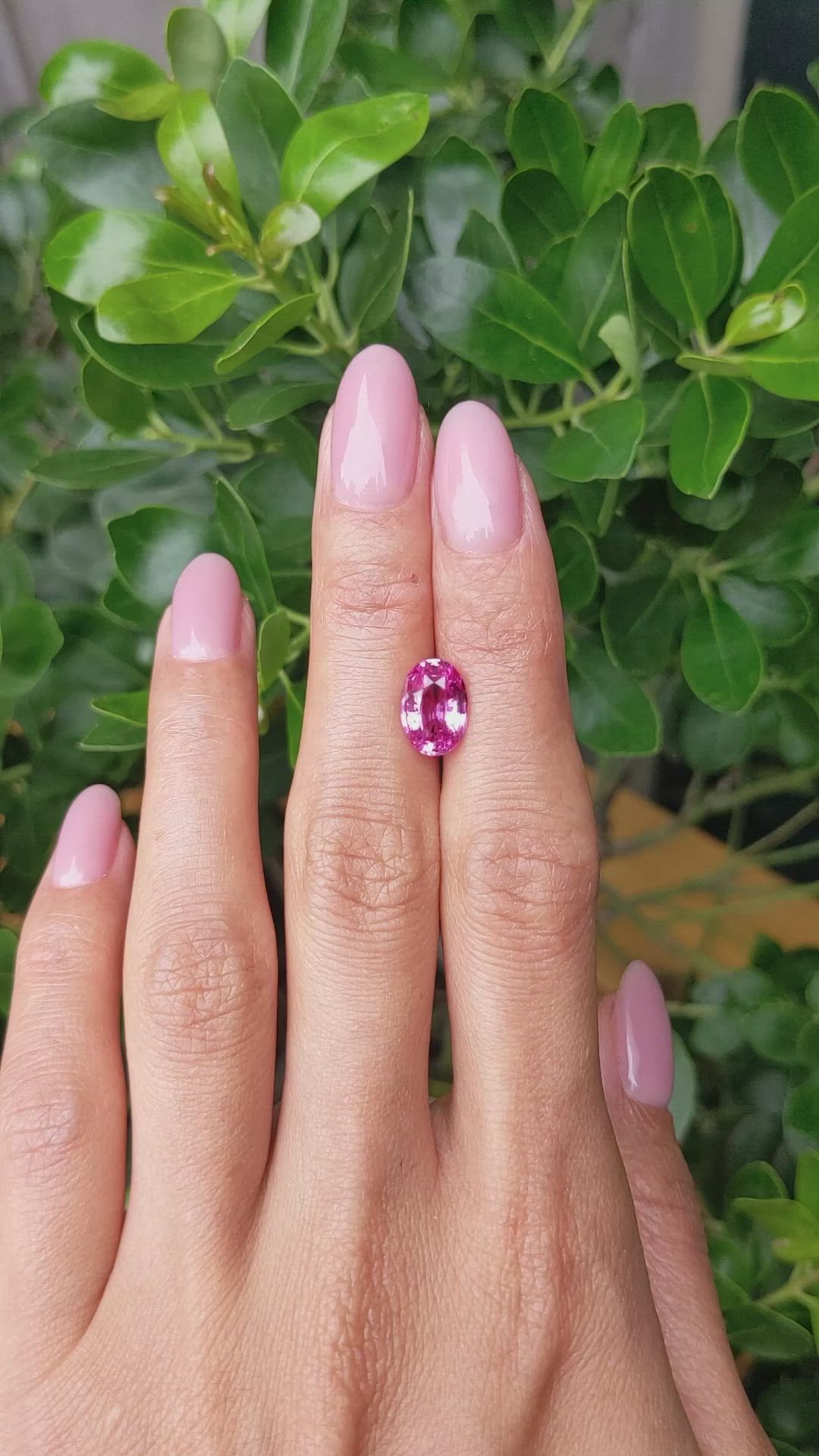 3.04 Ct. Pink Sapphire from Madagascar Size Video