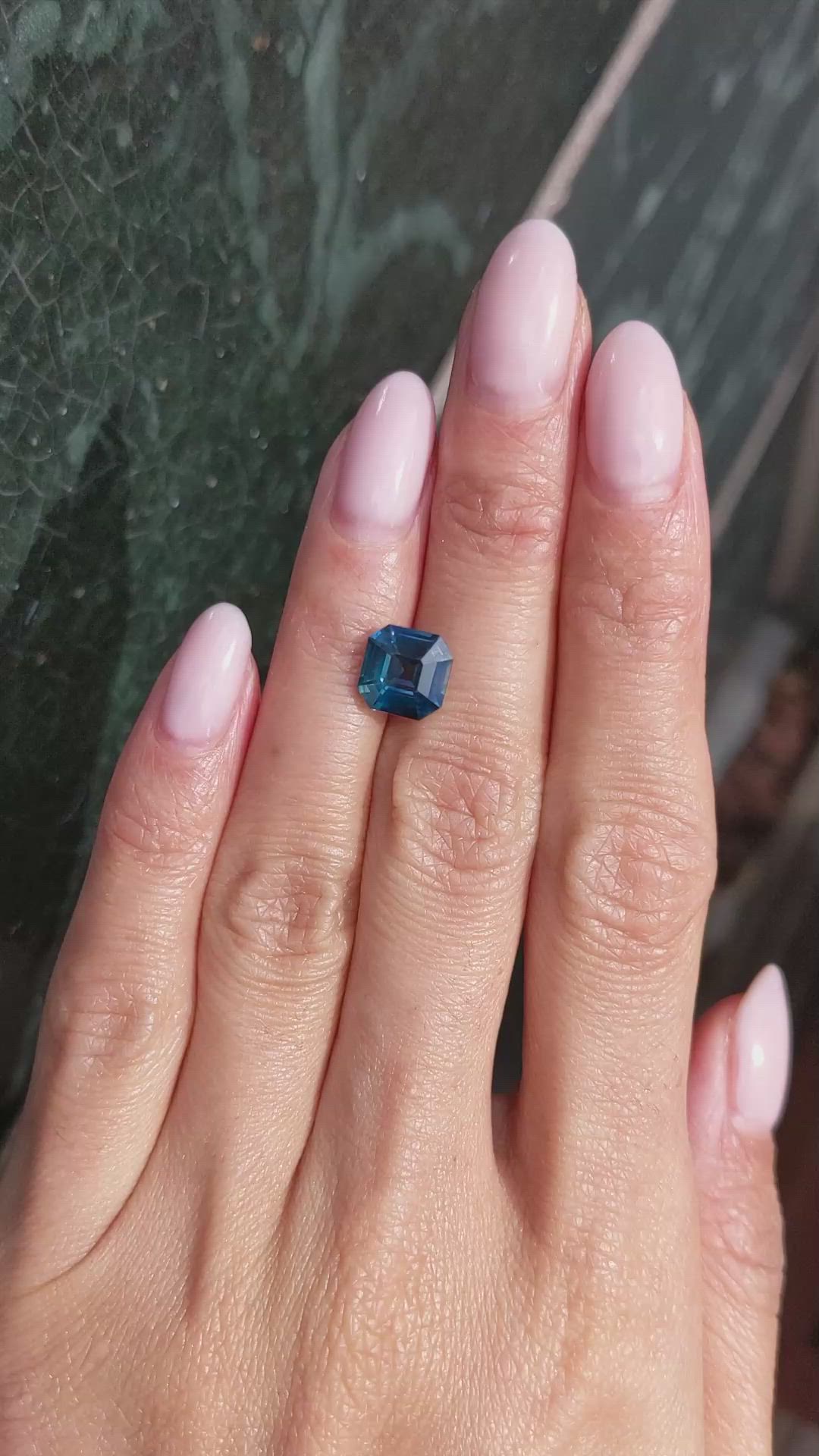 2.80 Ct. Greenish Blue Sapphire from Madagascar Size Video