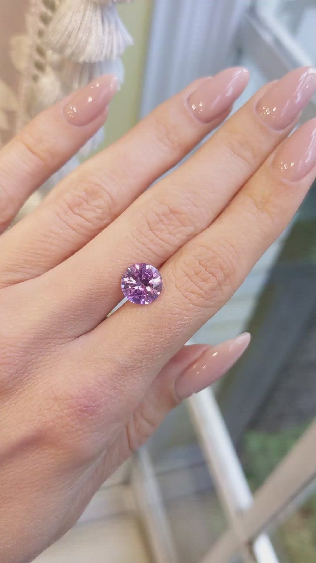 3.06 Ct. Purple Sapphire from Madagascar Size Video