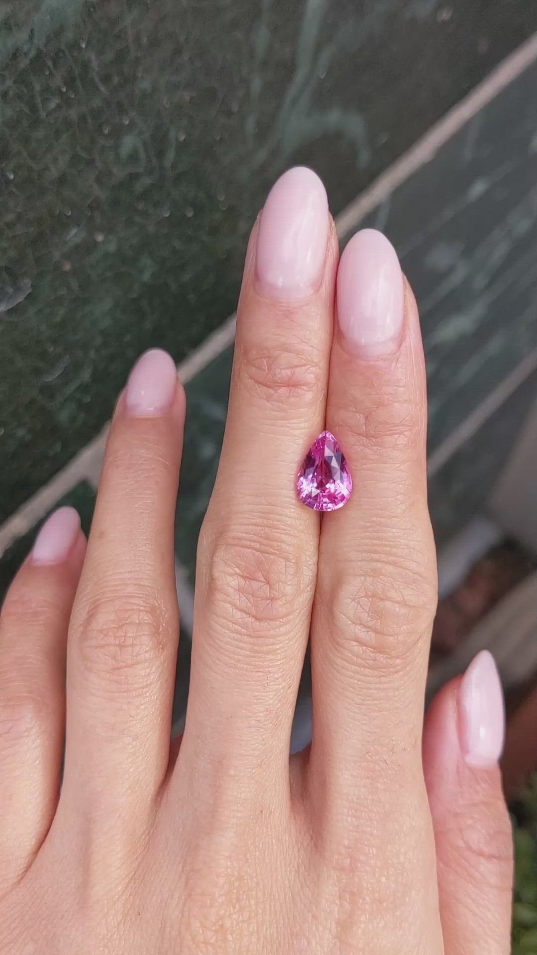 3.03 Ct. Pink Sapphire from Madagascar Size Video