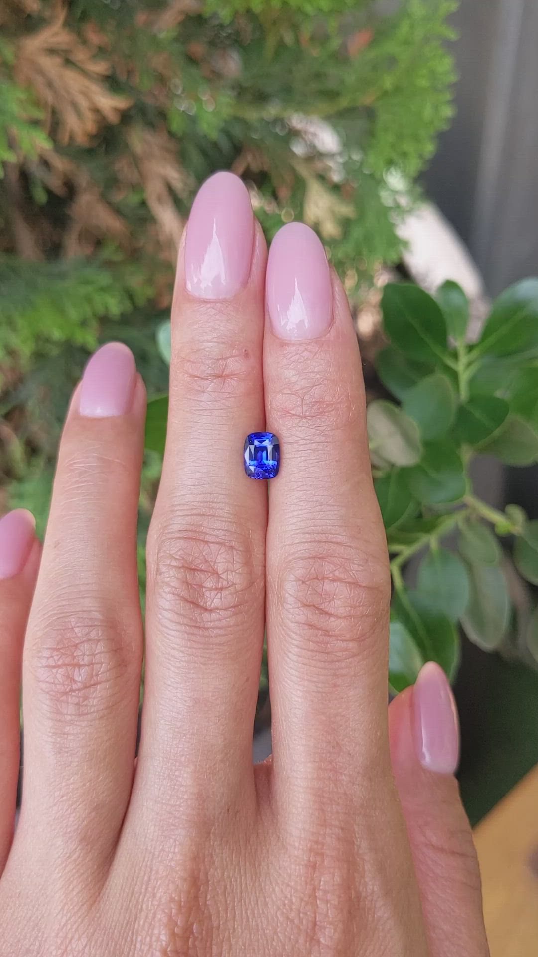 1.26 Ct. Blue Sapphire from Ceylon (Sri Lanka) Size Video