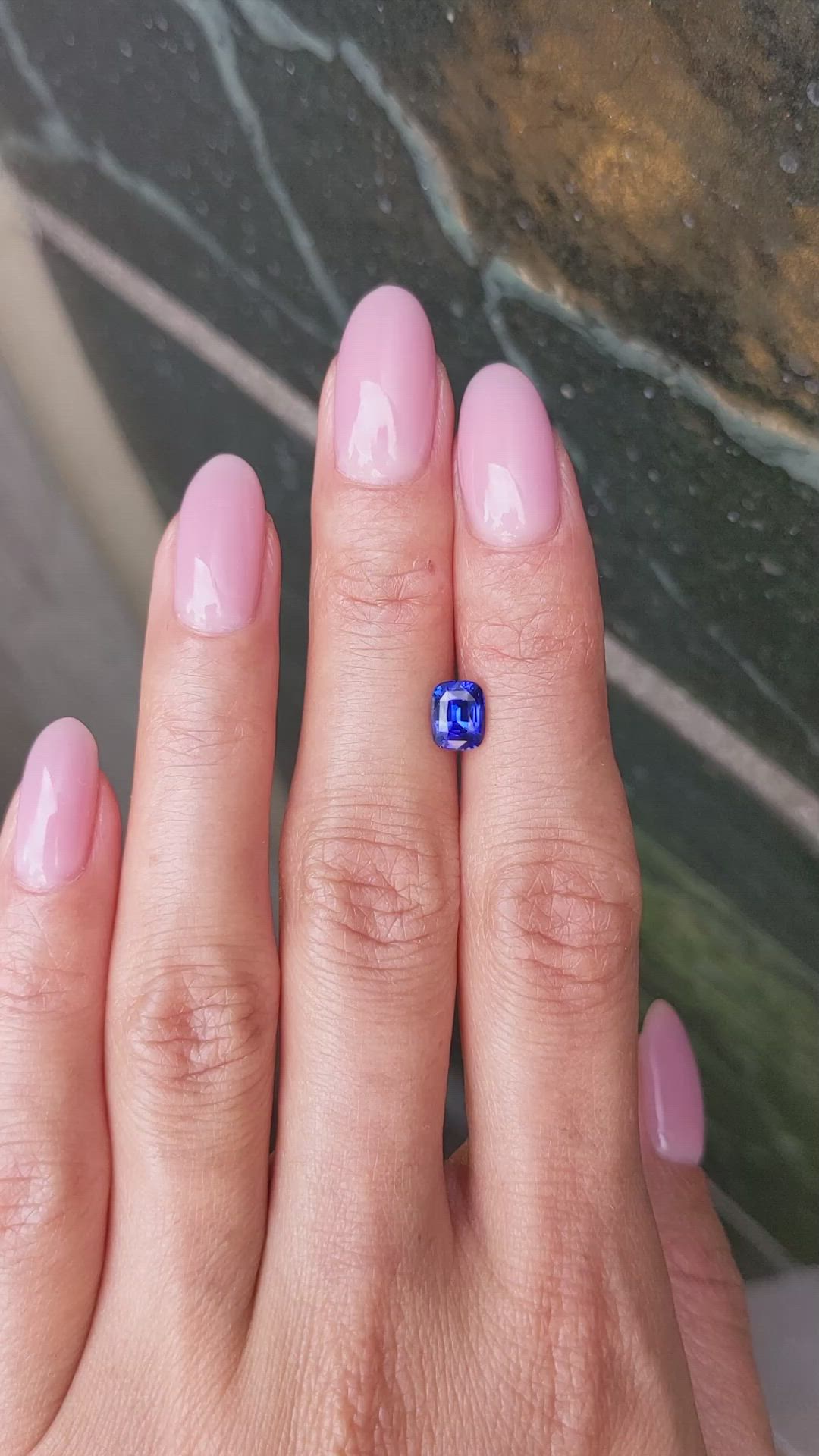1.26 Ct. Blue Sapphire from Ceylon (Sri Lanka) Size Video