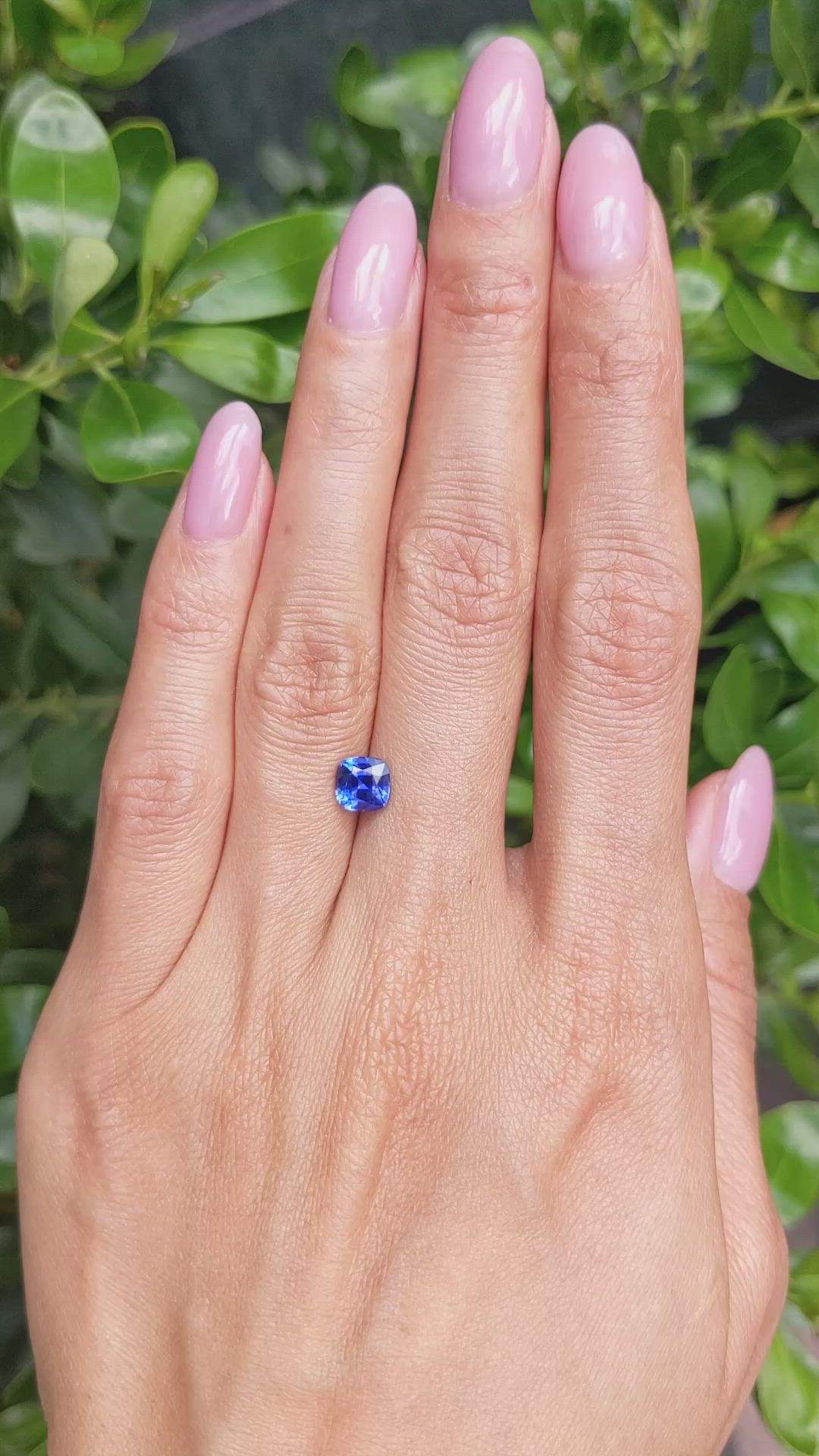1.32 Ct. Blue Sapphire from Ceylon (Sri Lanka) Size Video