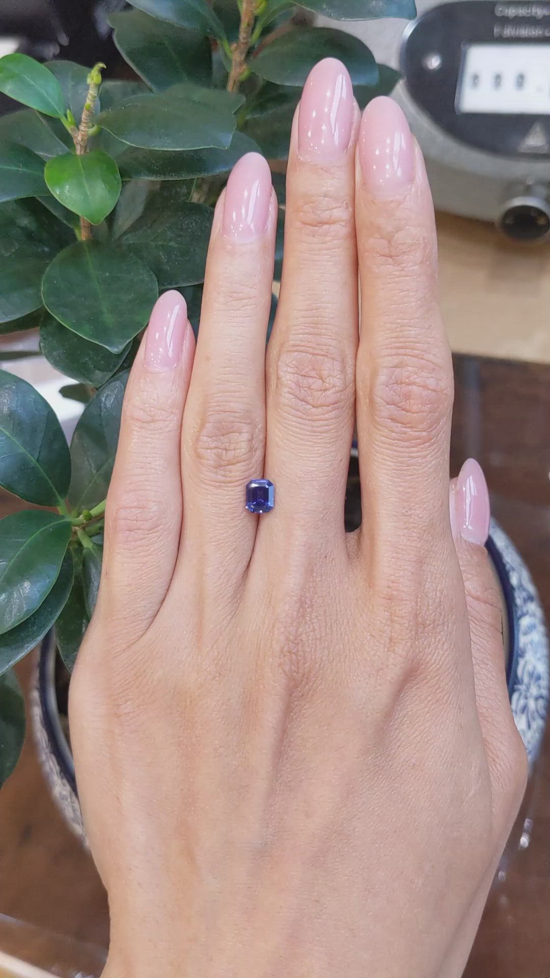 1.06 Ct. Blue Sapphire from Ceylon (Sri Lanka) Size Video