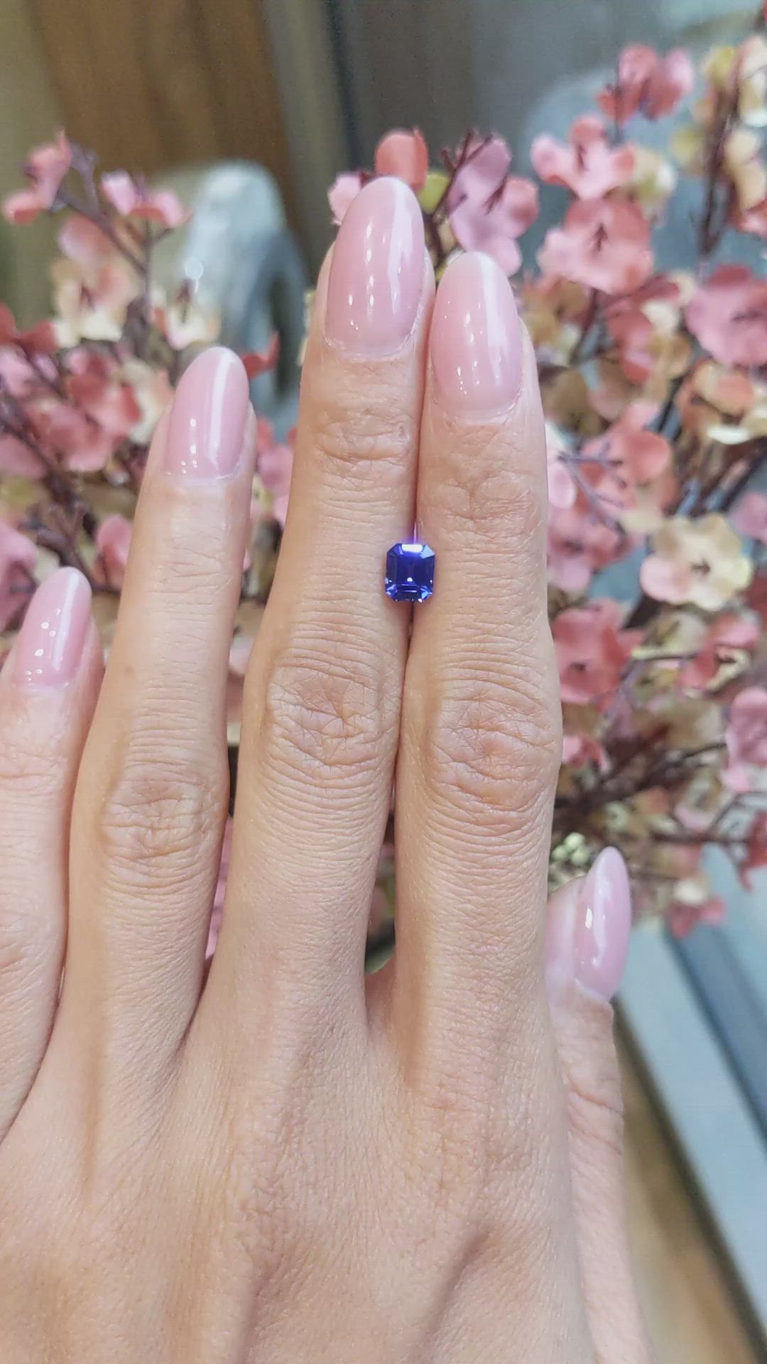 1.06 Ct. Blue Sapphire from Ceylon (Sri Lanka) Size Video