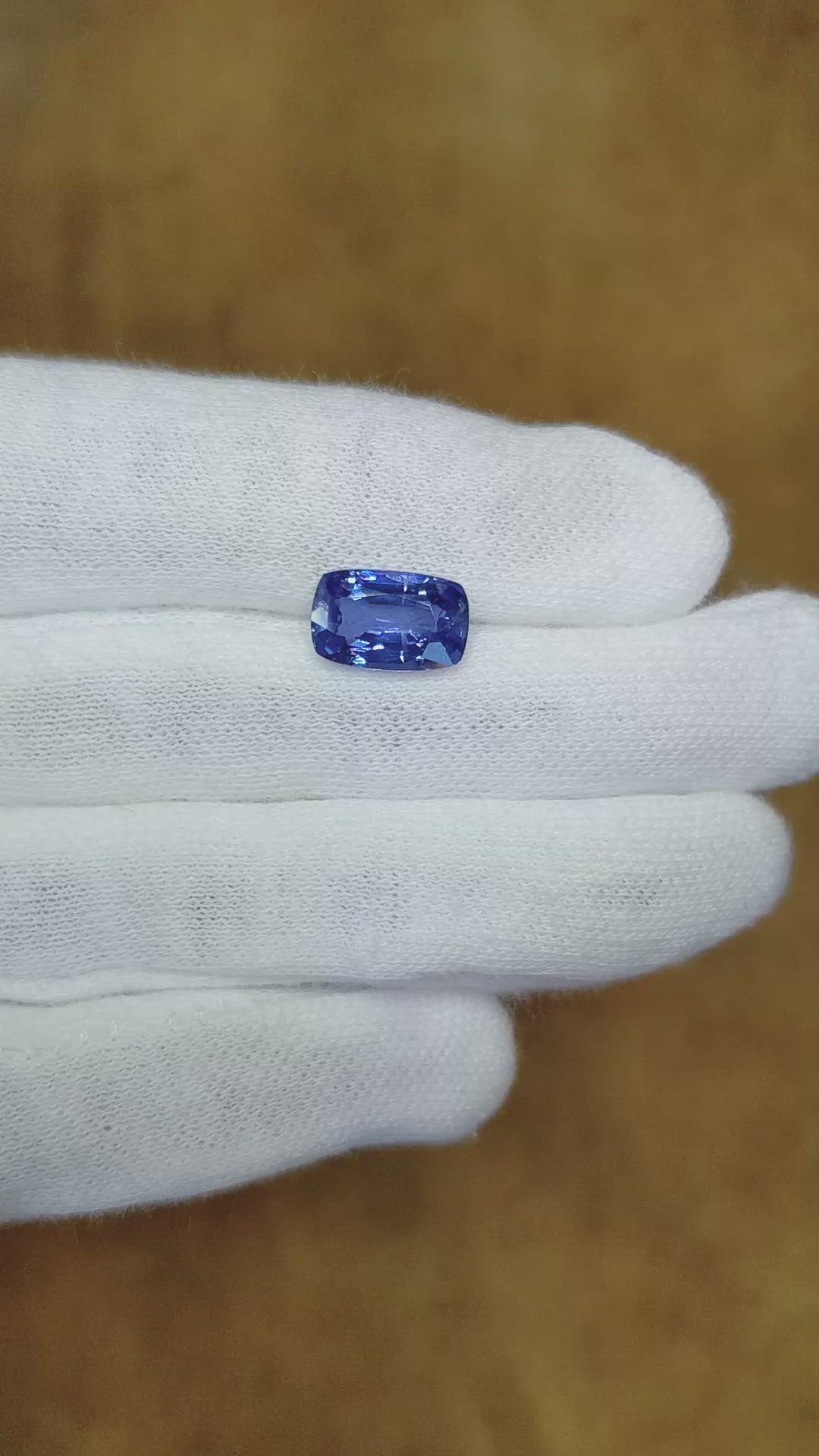3.64 Ct. Blue Sapphire from Ceylon (Sri Lanka) Size Video