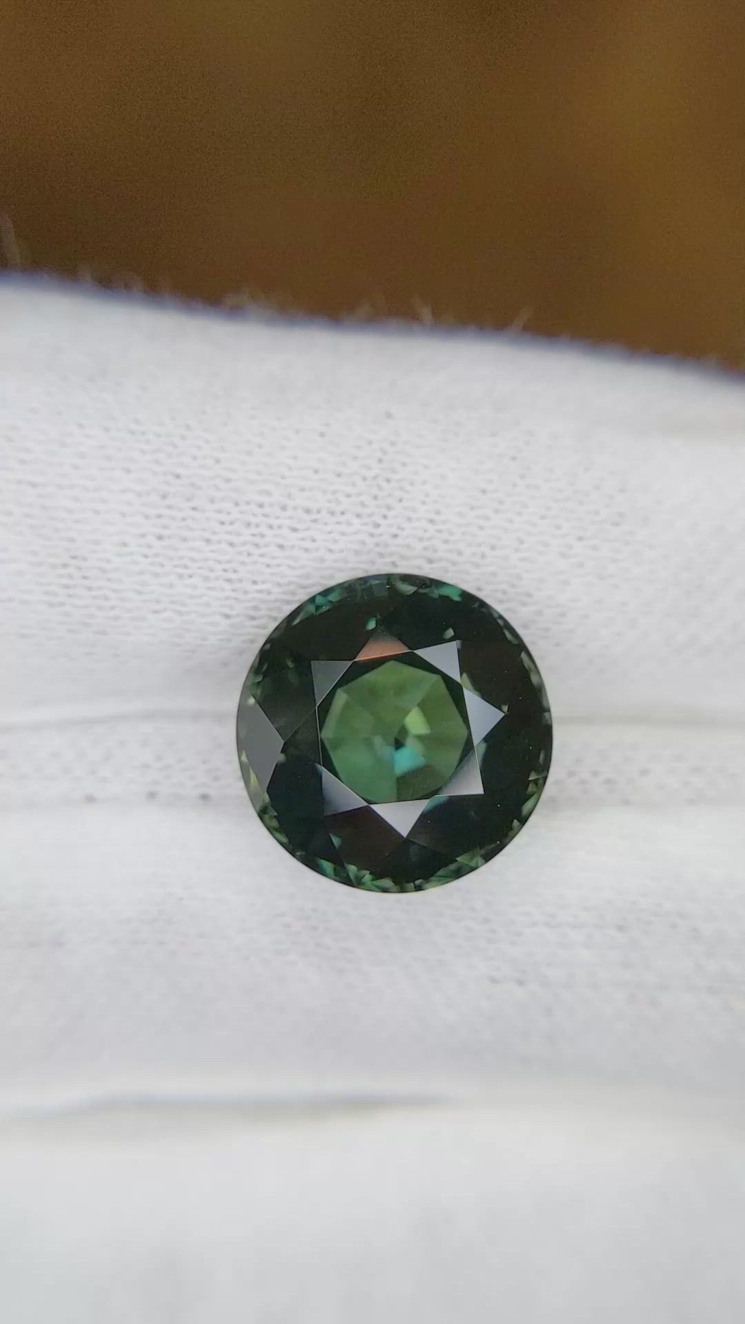 11.19 Ct. Bluish Green Sapphire from Madagascar Size Video