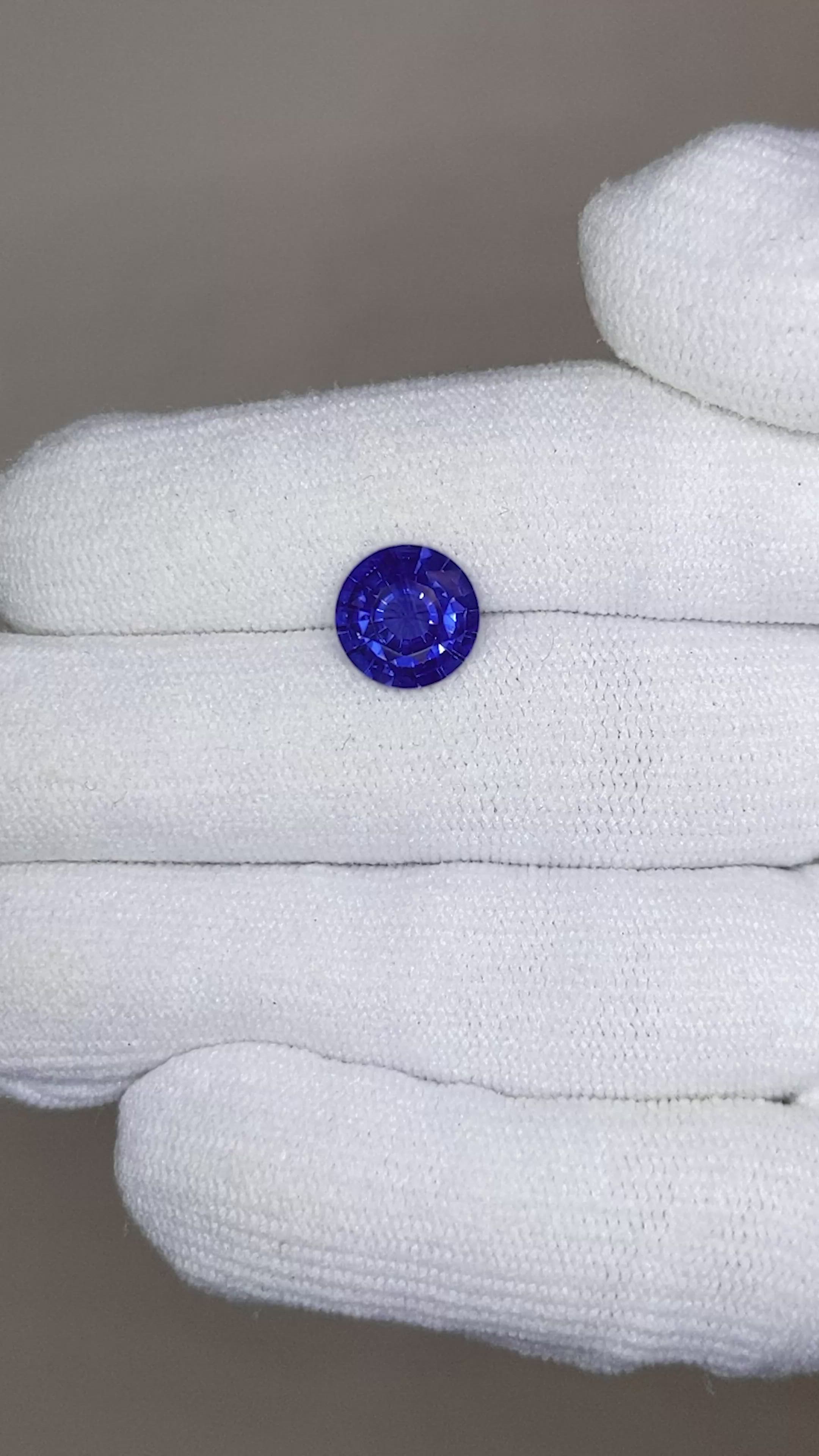 2.49 Ct. Blue Sapphire from Ceylon (Sri Lanka) Size Video