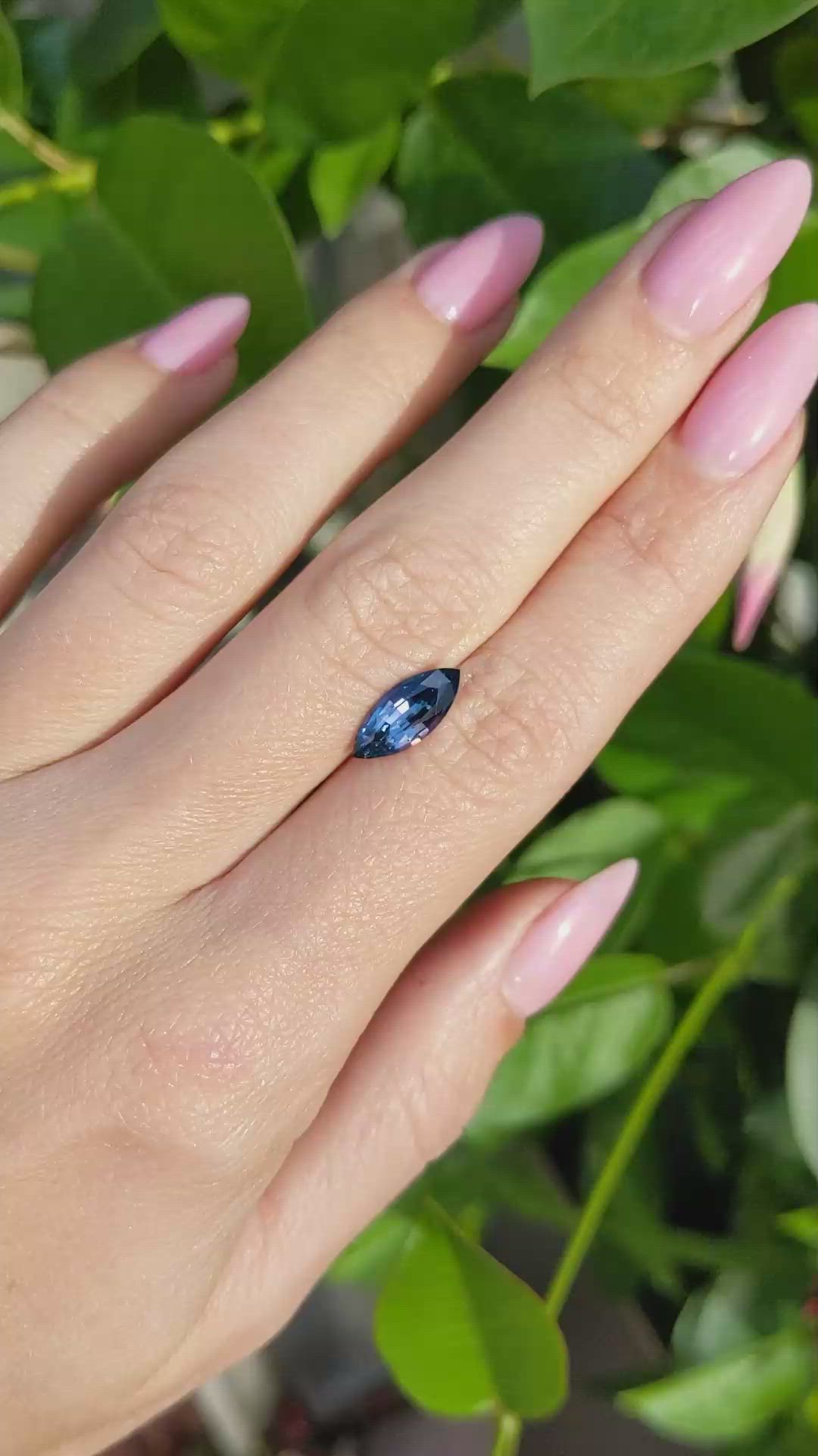 1.76 Ct. Bluish Purple Sapphire from Ceylon (Sri Lanka) Size Video