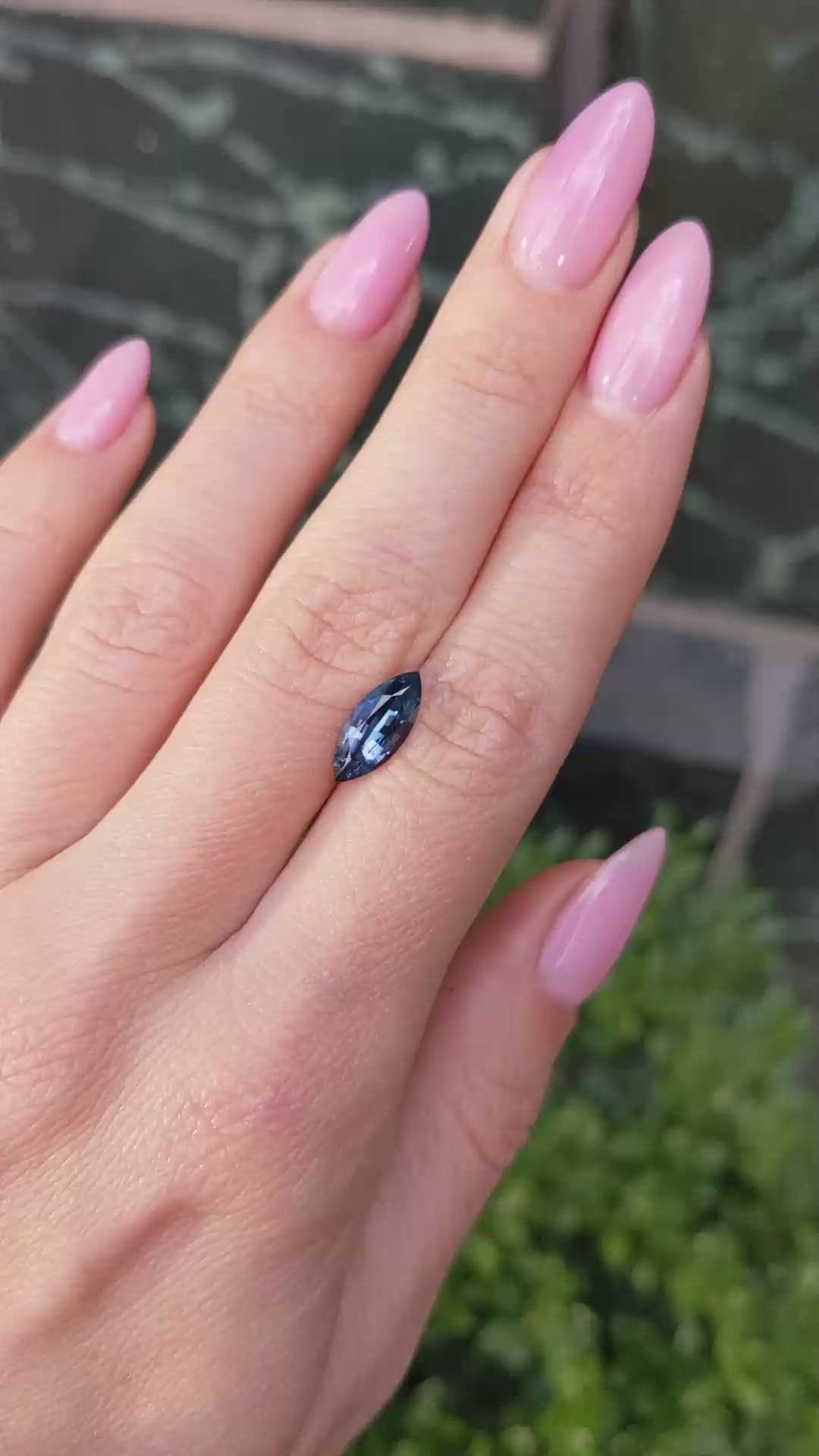 1.76 Ct. Bluish Purple Sapphire from Ceylon (Sri Lanka) Size Video