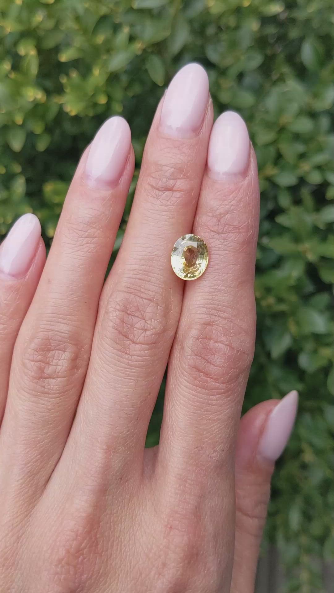 3.06 Ct. Yellow Sapphire from Ceylon (Sri Lanka) Size Video