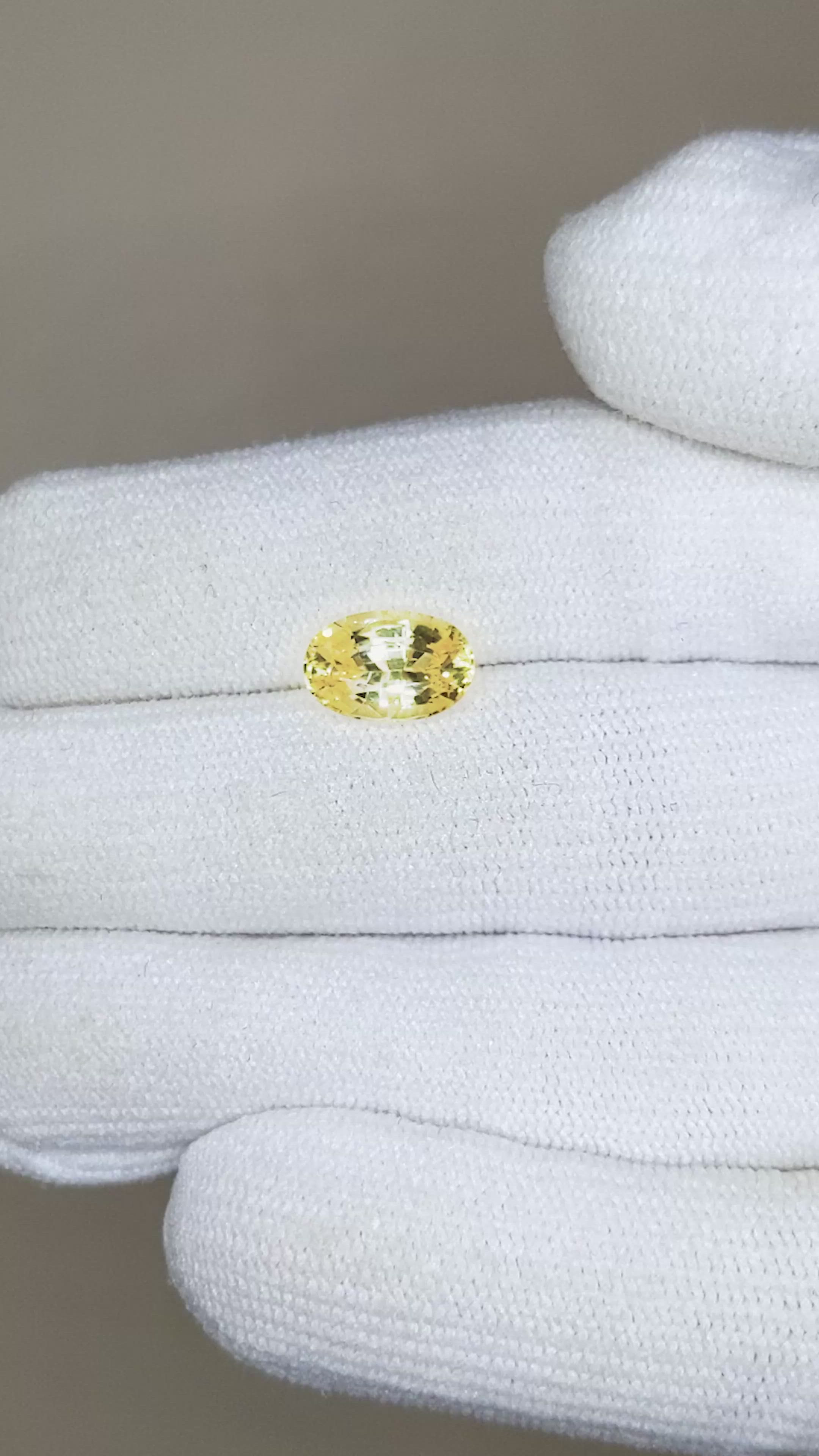 2.48 Ct. Yellow Sapphire from Ceylon (Sri Lanka) Size Video
