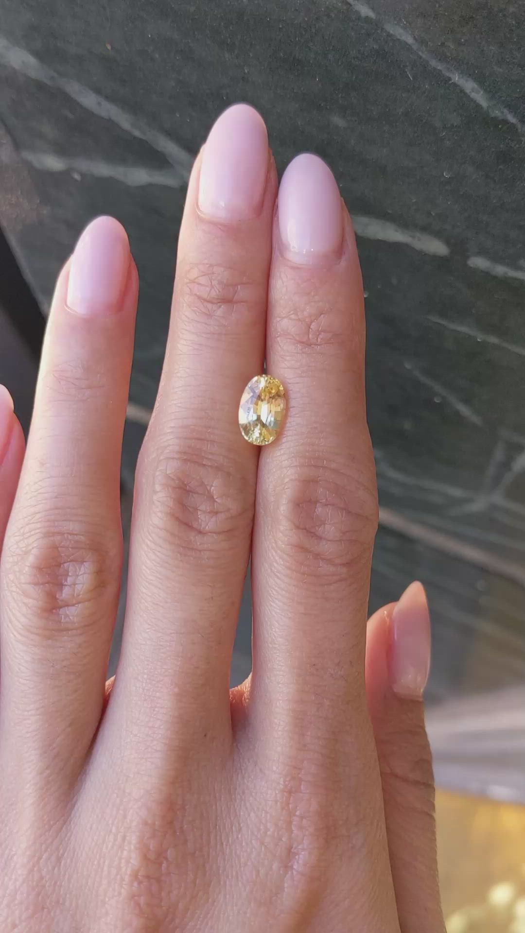 2.48 Ct. Yellow Sapphire from Ceylon (Sri Lanka) Size Video
