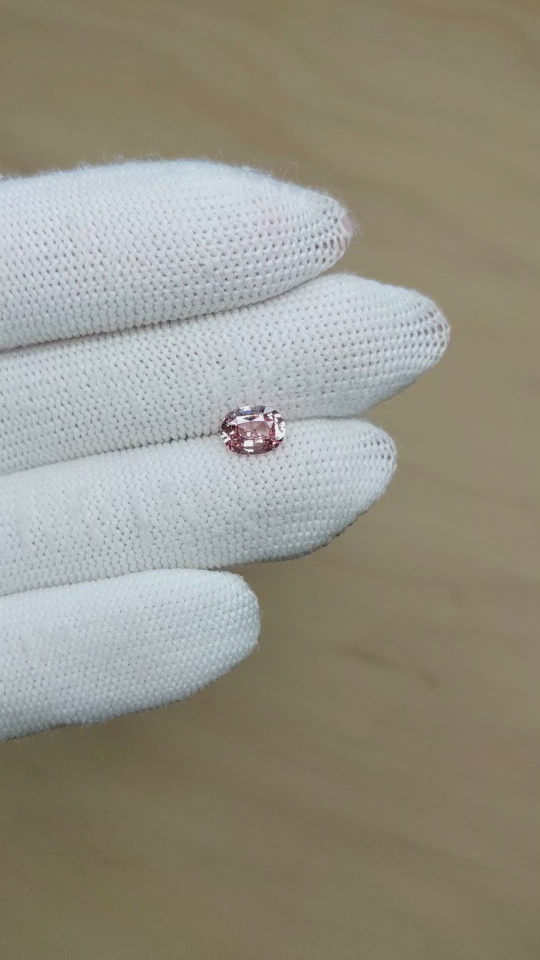 1.21 Ct. Padparadscha Sapphire from Madagascar Size Video